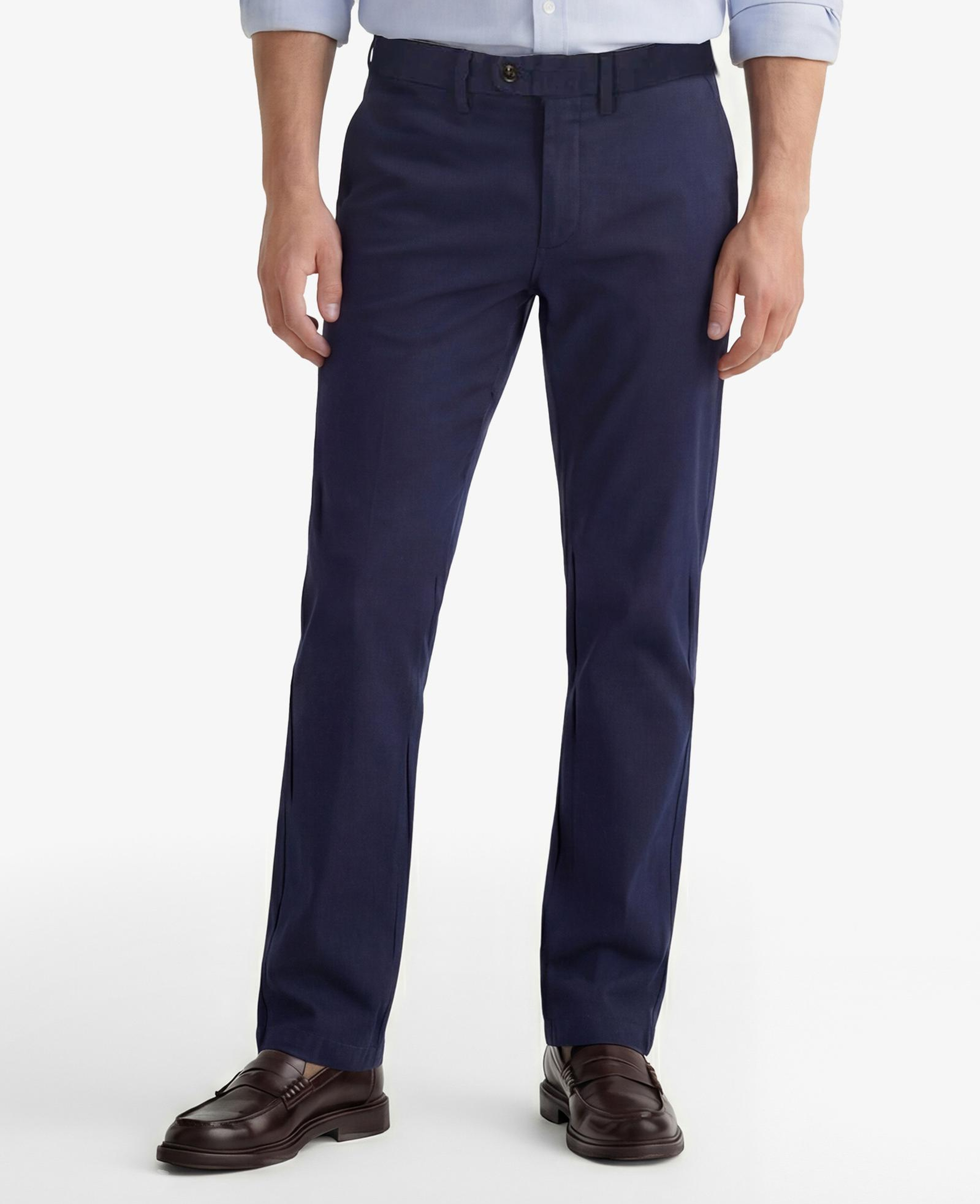 GANT Erkek Lacivert Slim Fit Casual Herringbone Pantolon