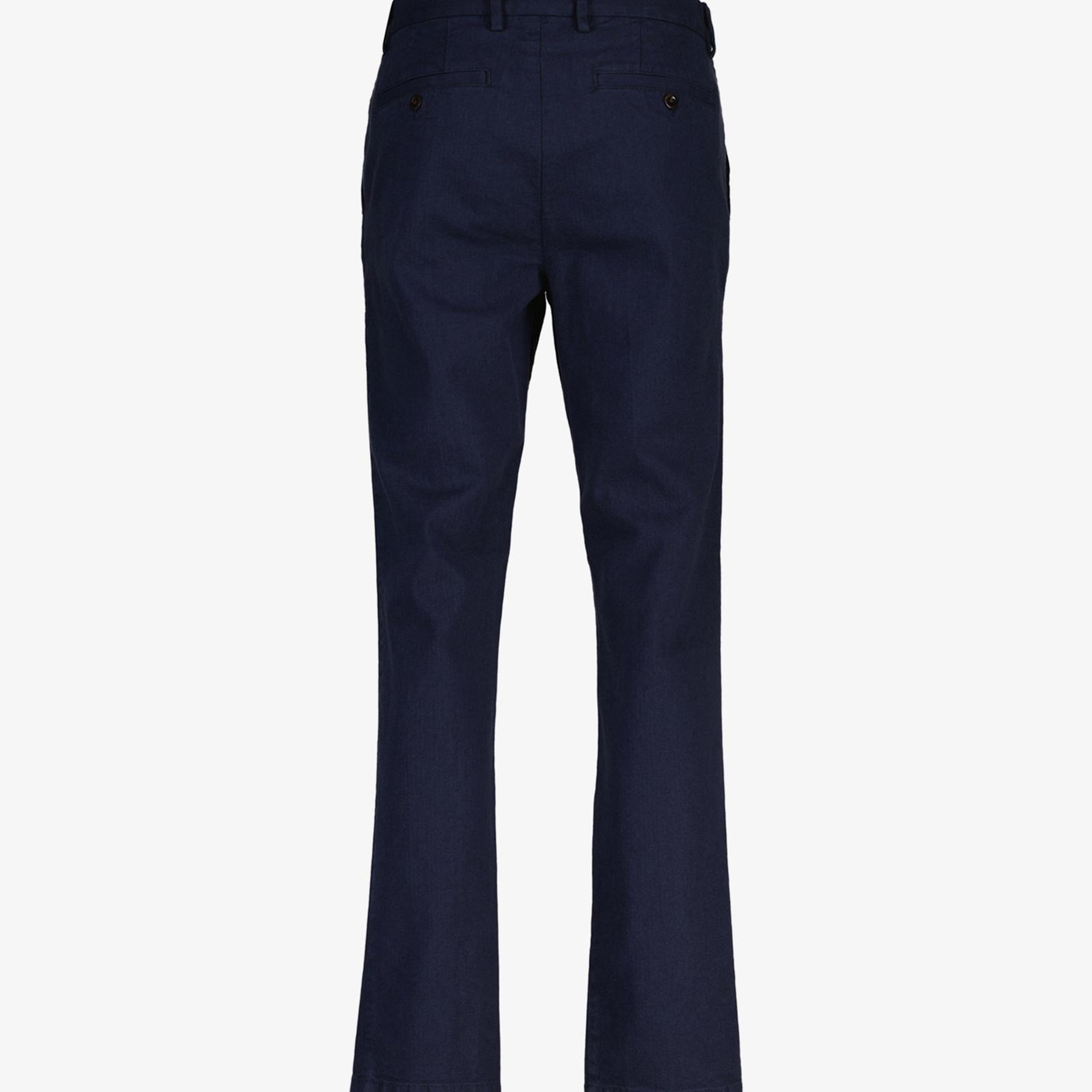 GANT Erkek Lacivert Slim Fit Casual Herringbone Pantolon