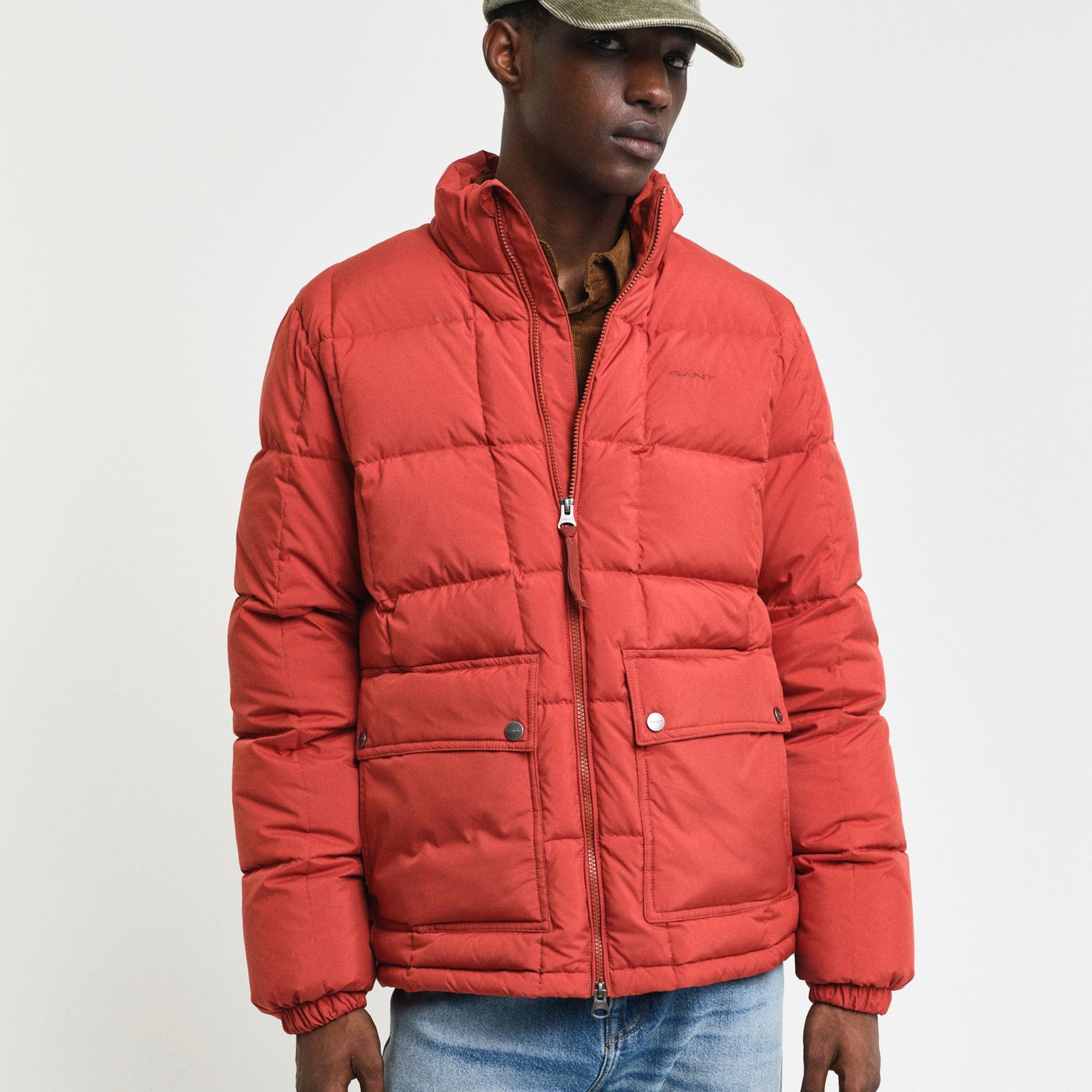 GANT Erkek Kırmızı Dik Yaka Kaz Tüyü Mont