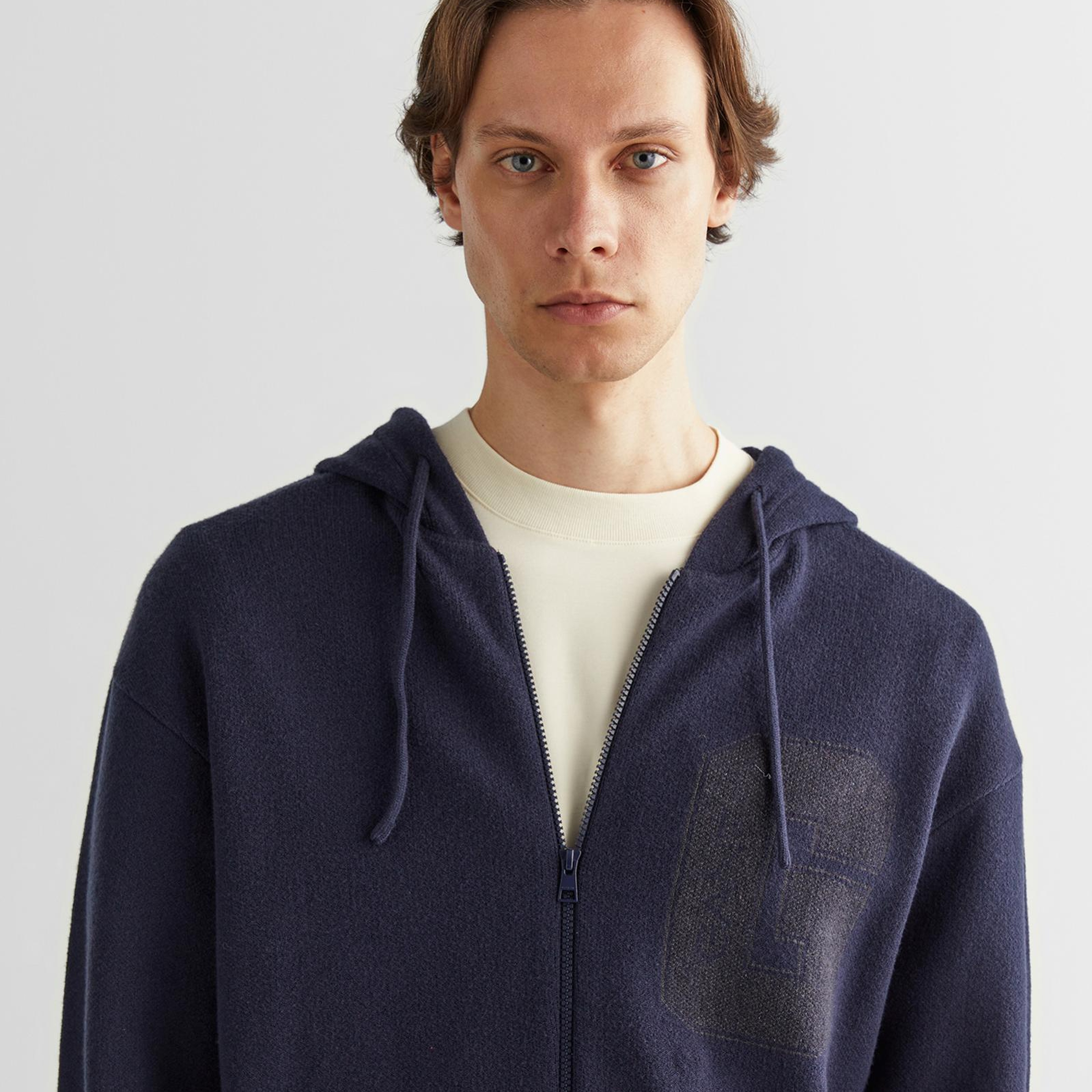 GANT Erkek Lacivert Regular Fit Kapüşonlu Logolu Hırka