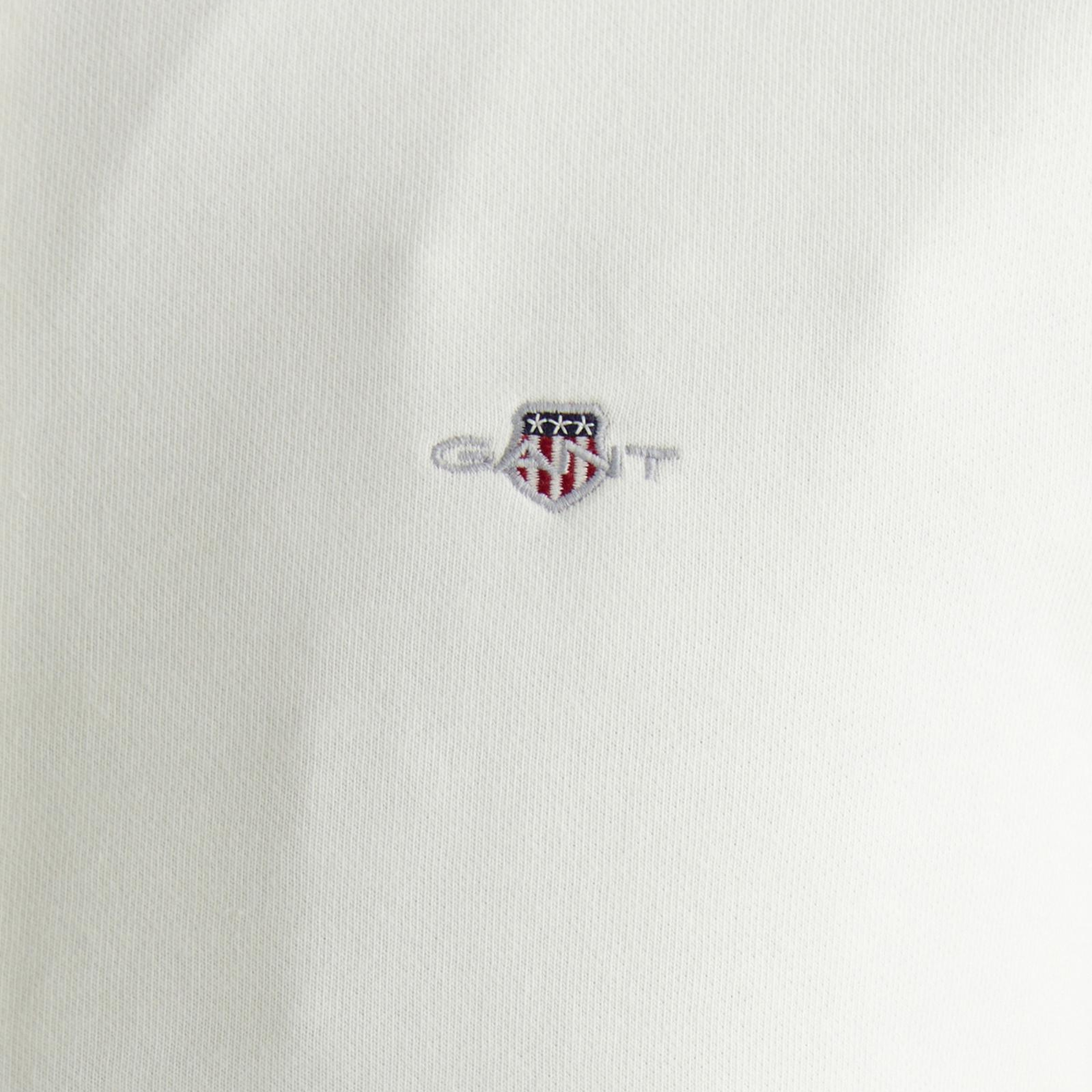 GANT Erkek Beyaz Regular Fit Fermuarlı Sweatshirt