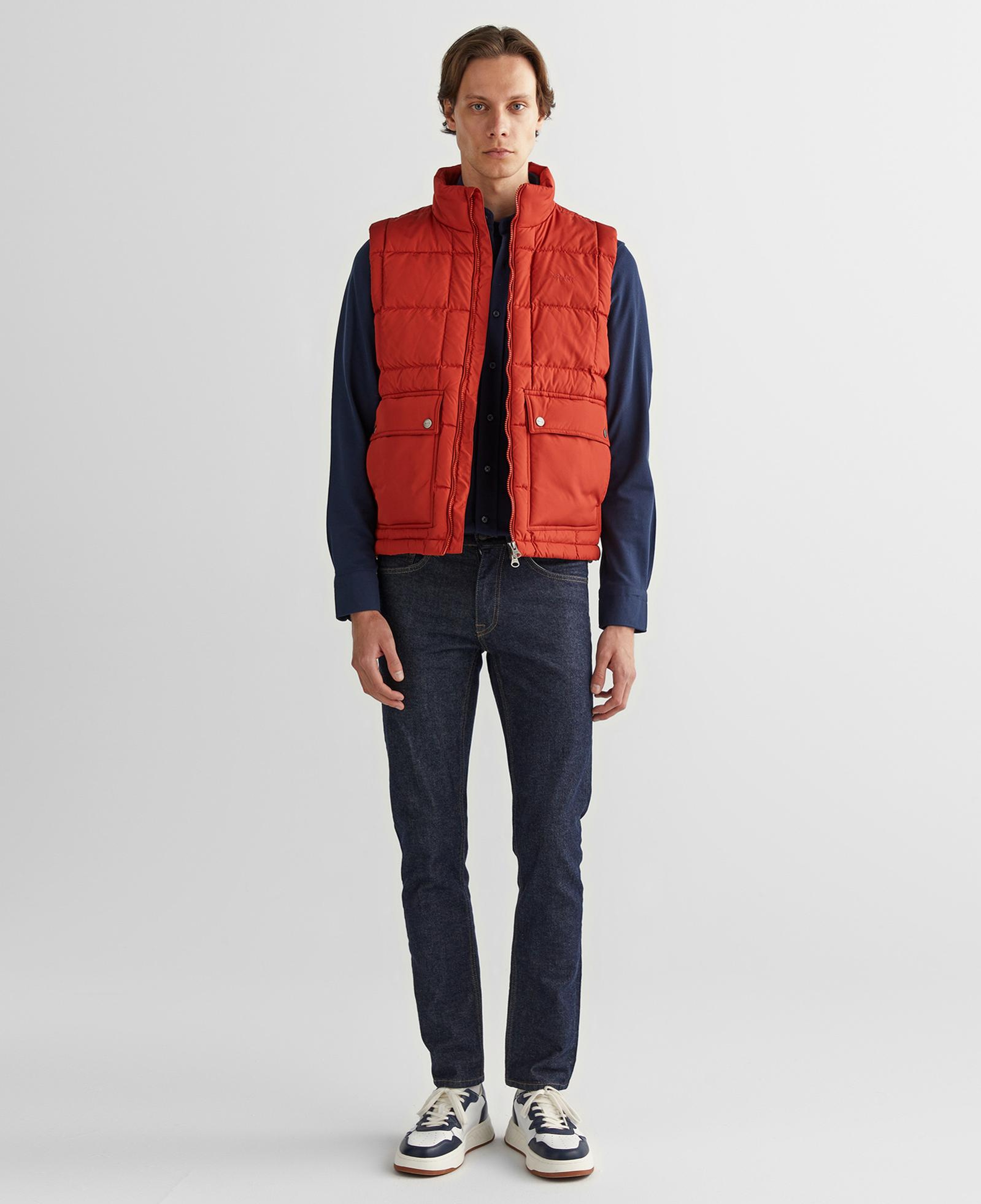 GANT Erkek Kırmızı Dik Yaka Kaz Tüyü Yelek