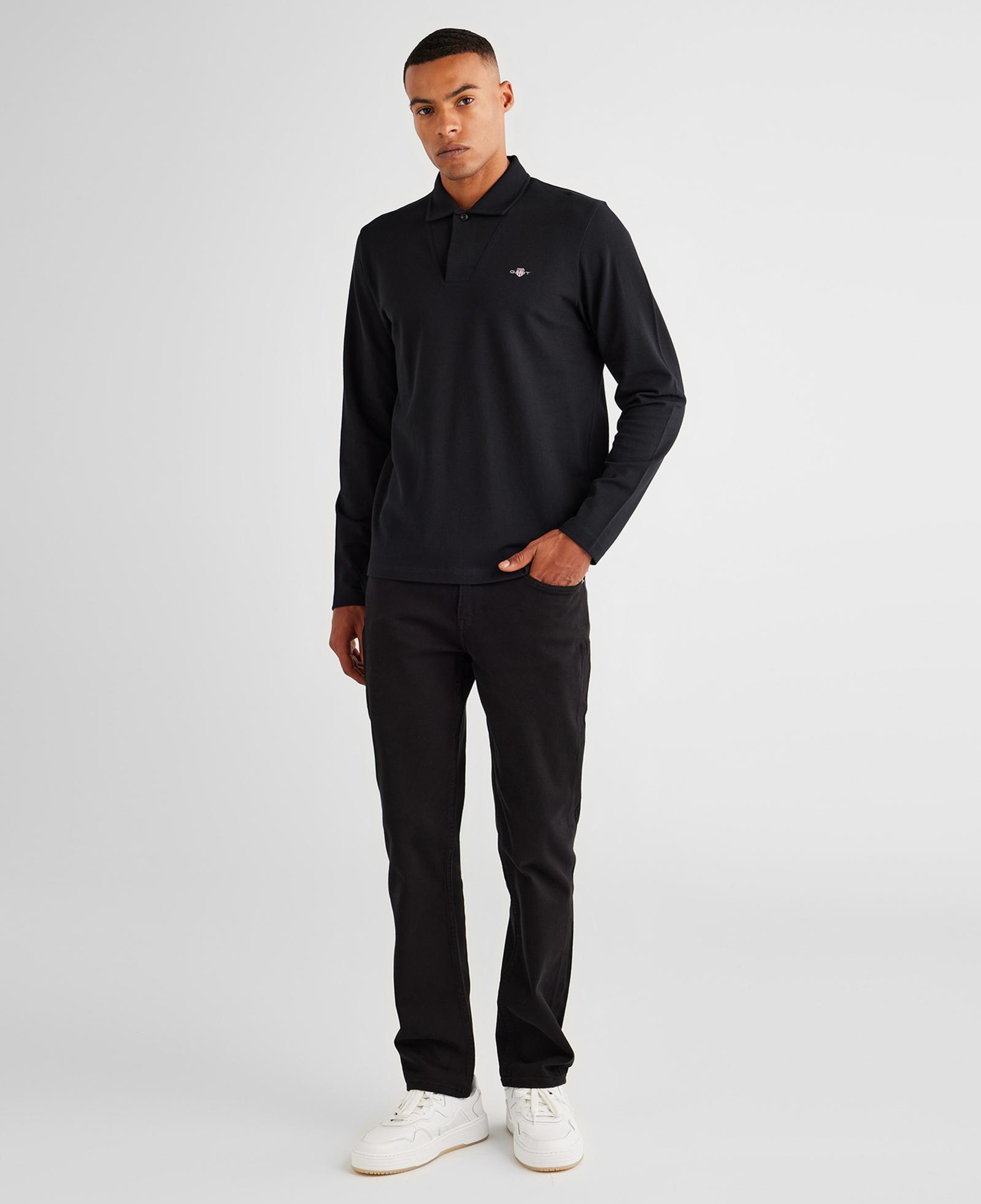 GANT Erkek Siyah Slim Fit Polo