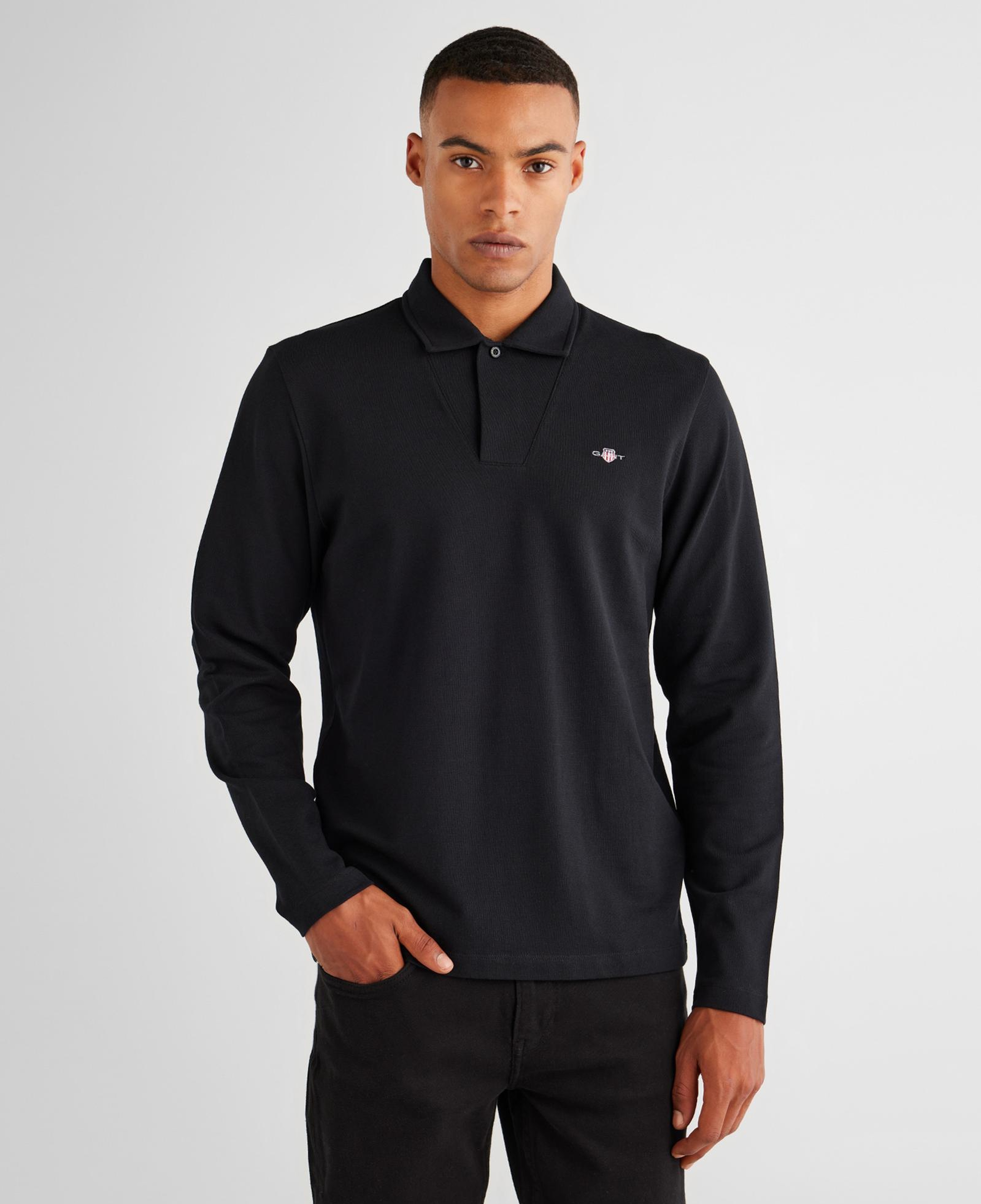 GANT Erkek Siyah Slim Fit Polo