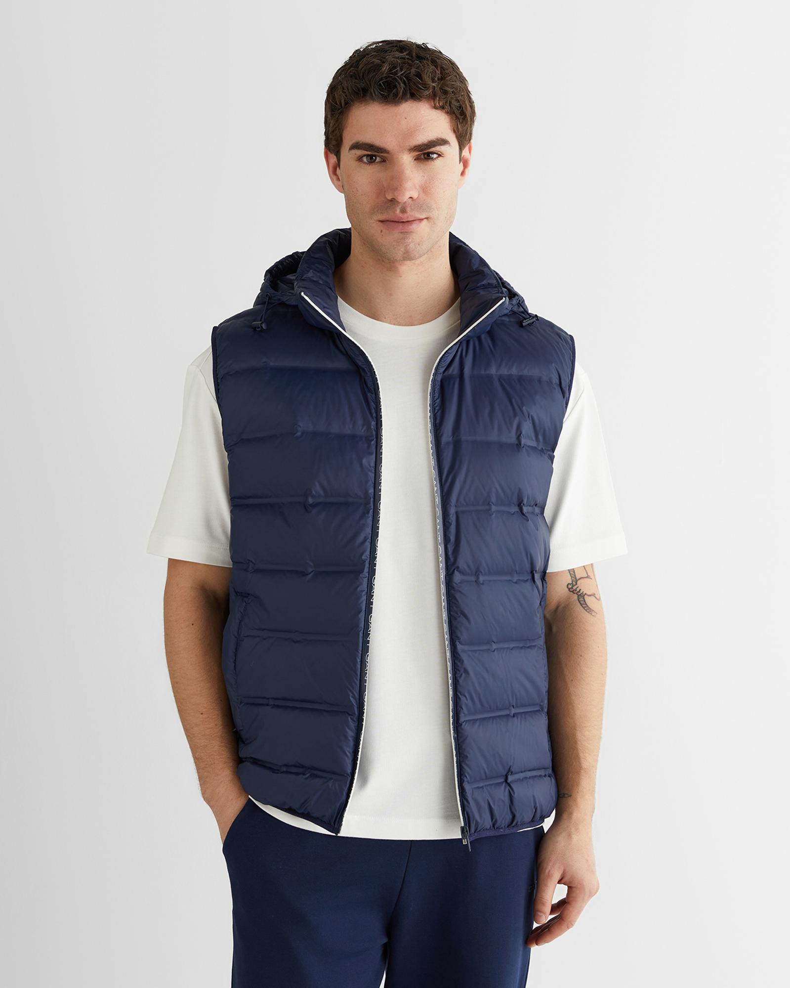 GANT Erkek Lacivert Kapüşonlu Yelek