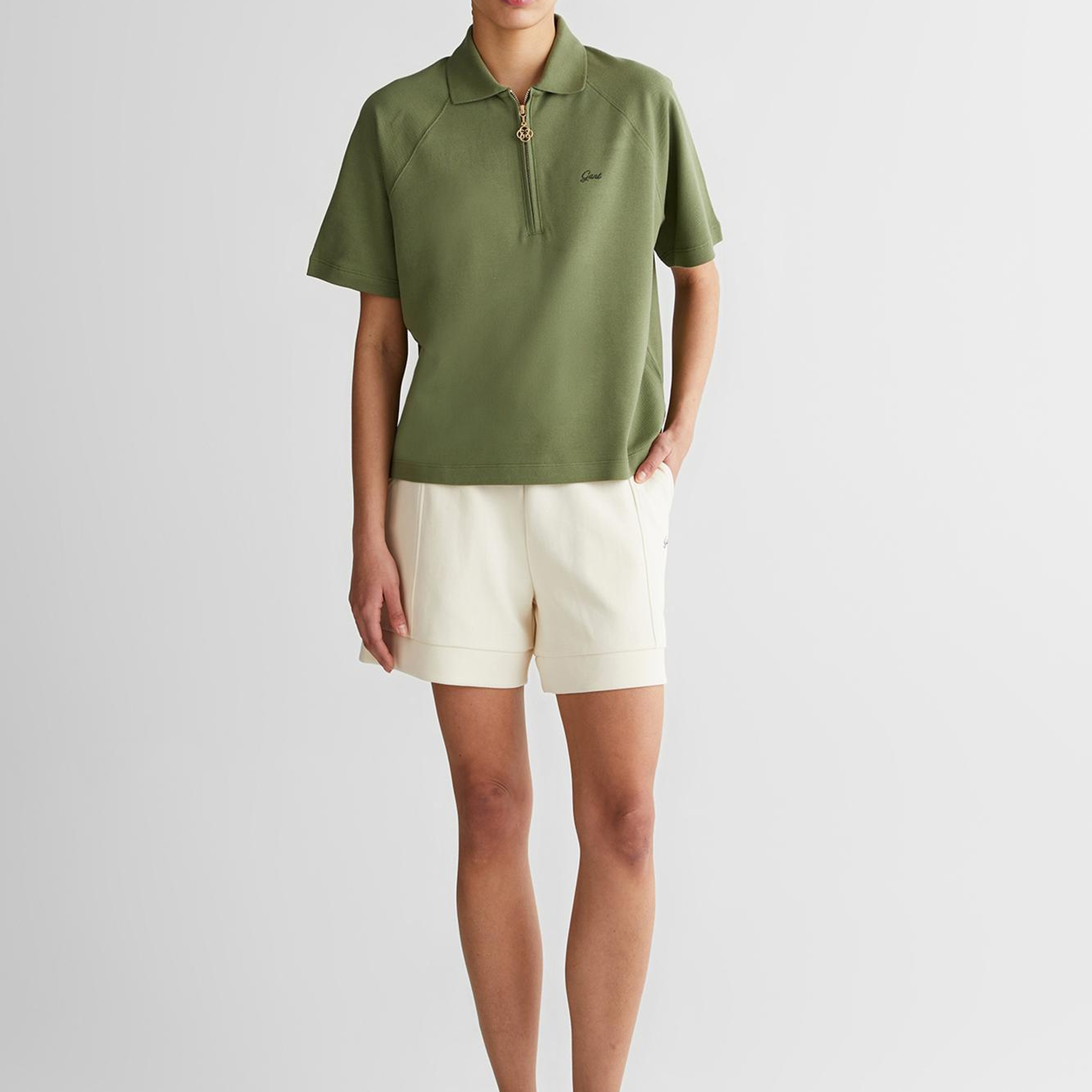 GANT Kadın Krem Baskılı Şort