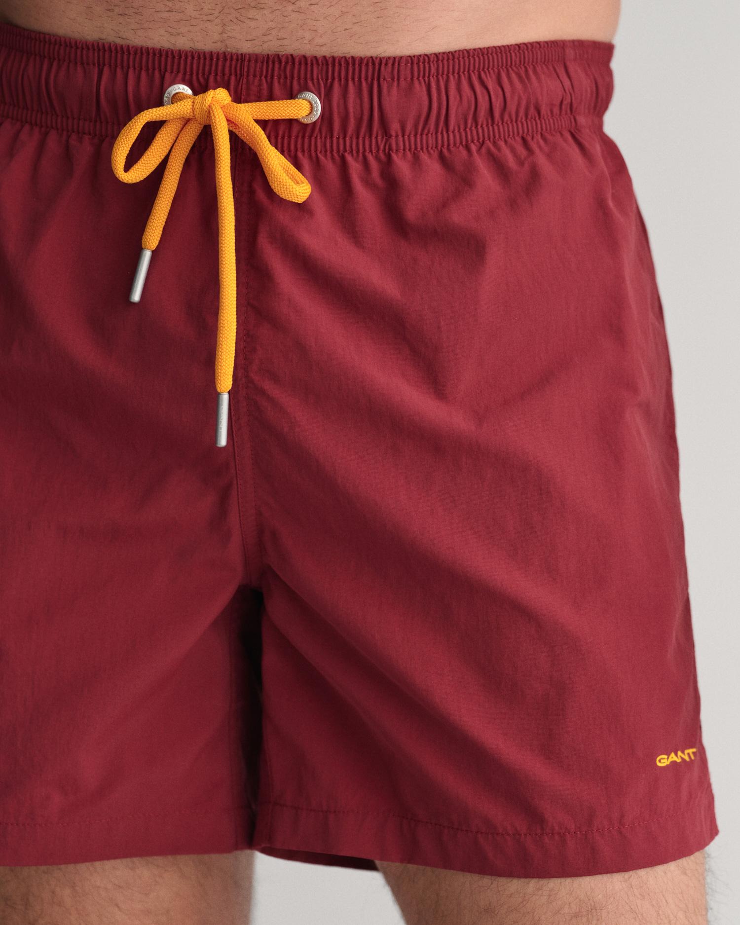 GANT Erkek Bordo Regular Fit Mayo Şort