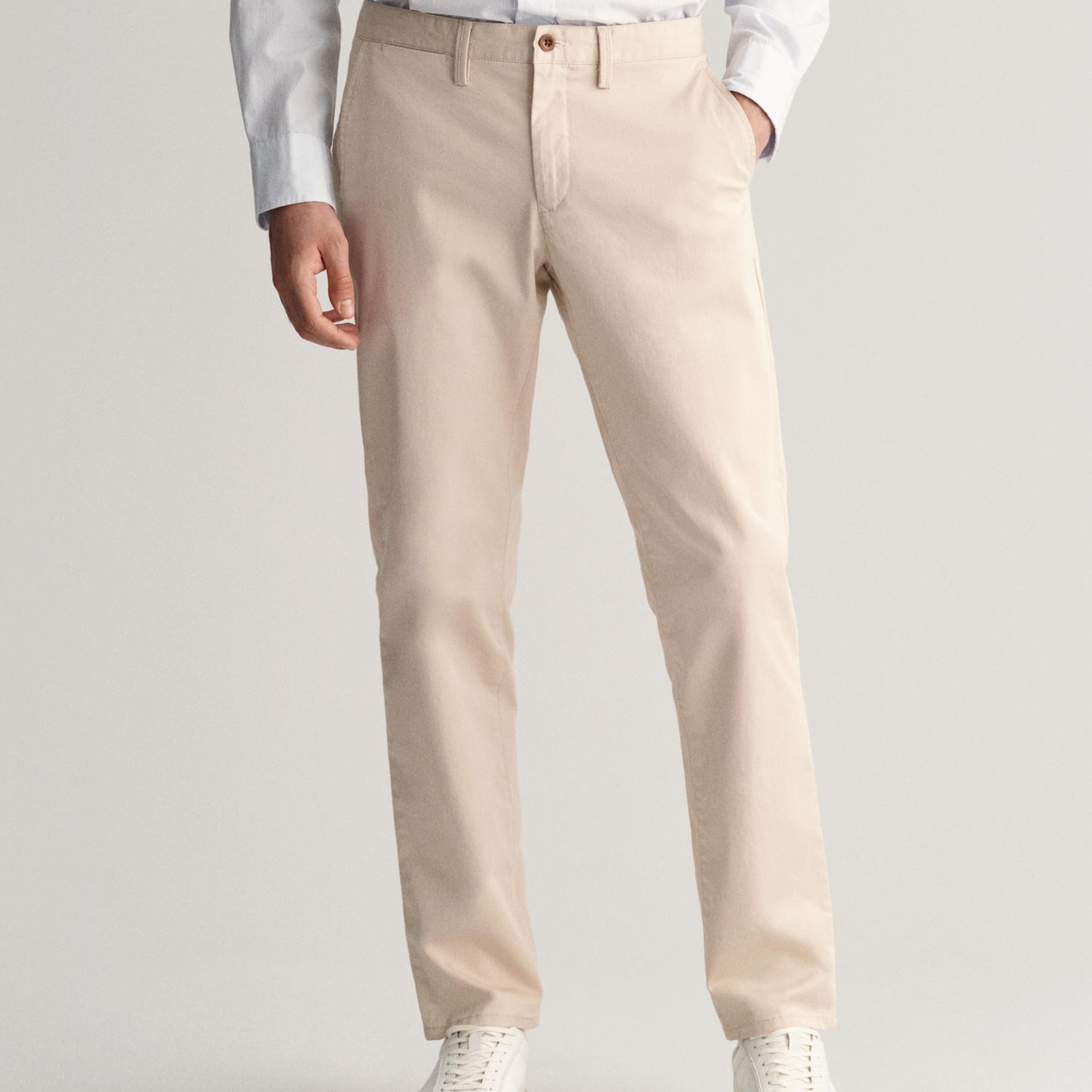 GANT Erkek Krem Slim Fit Chino Pantolon