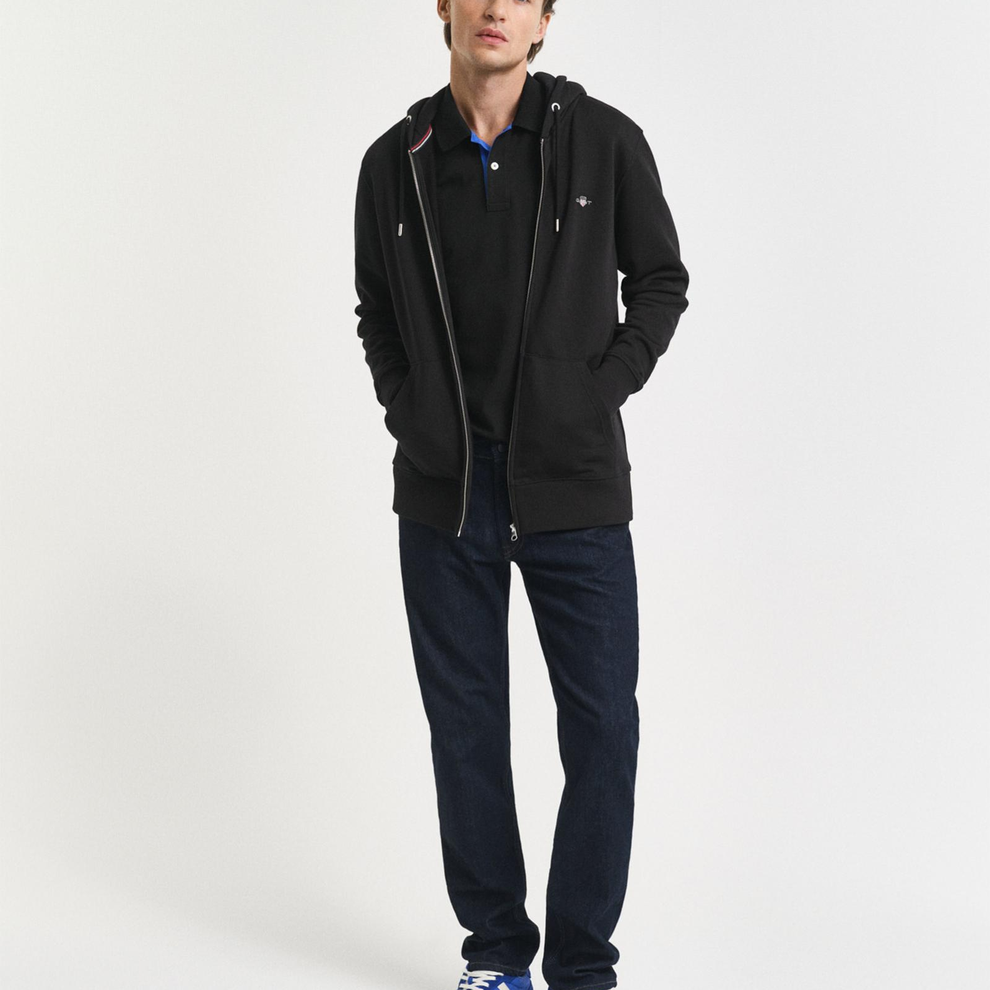 GANT Erkek Siyah Regular Fit Polo