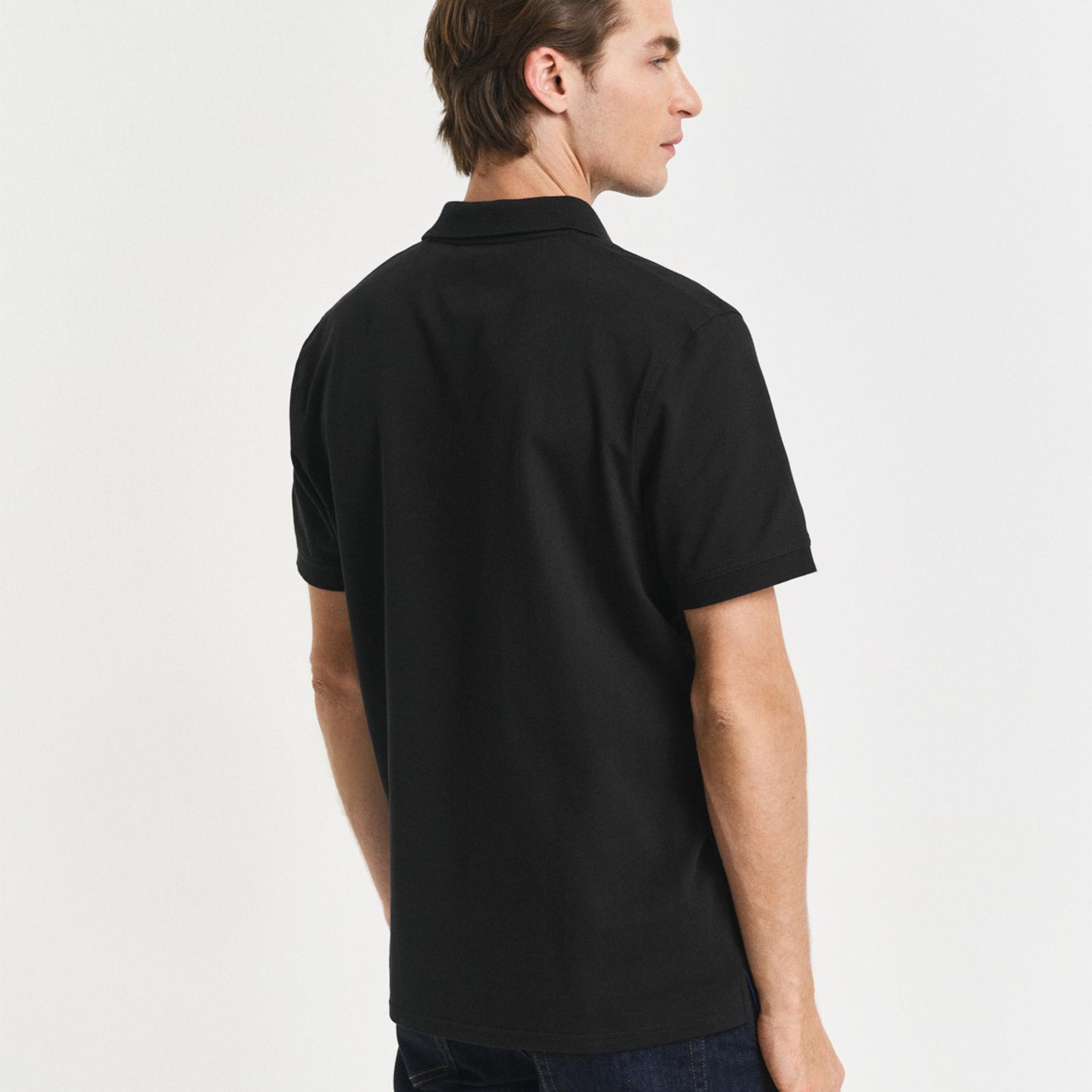 GANT Erkek Siyah Regular Fit Polo
