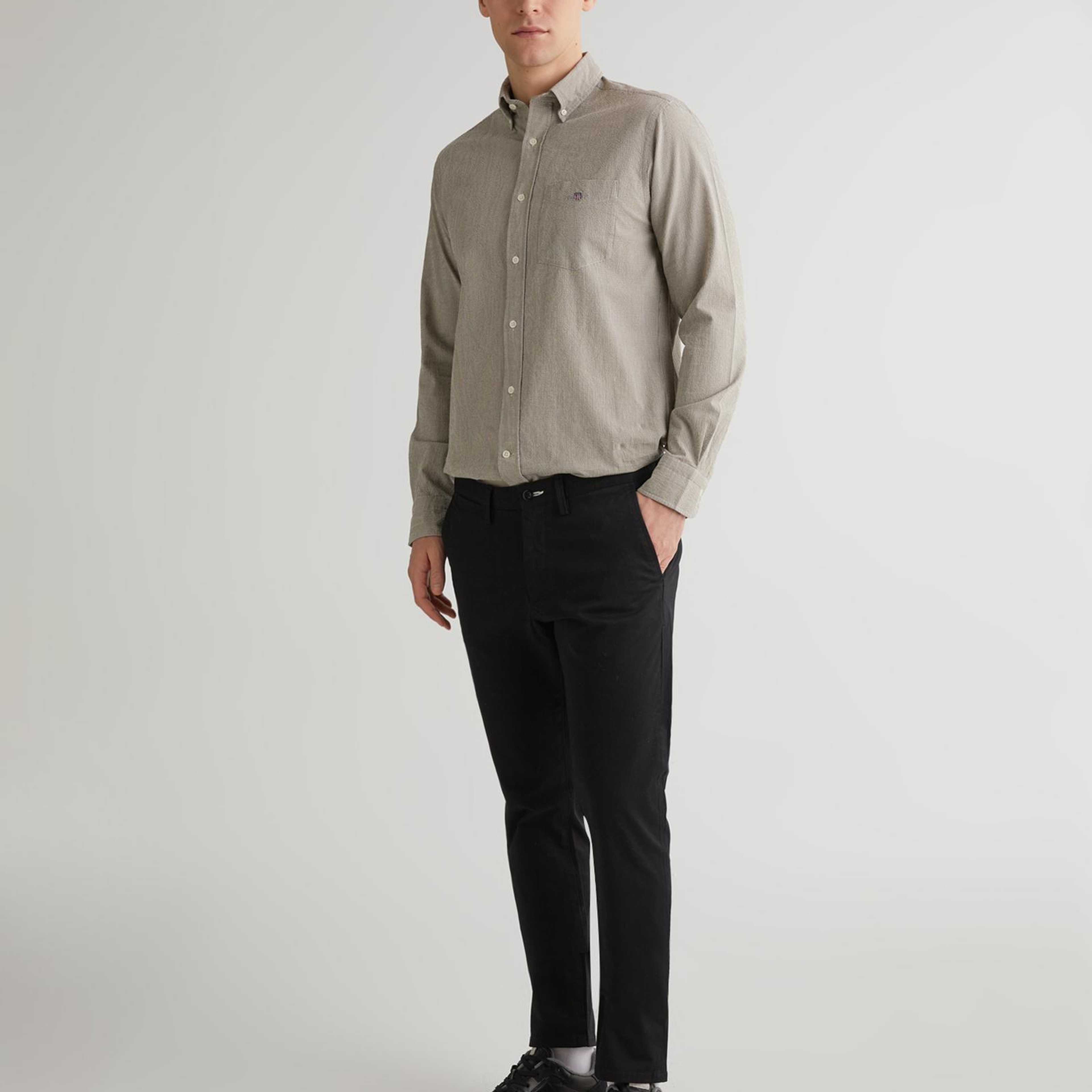 GANT Erkek Siyah Slim Fit Chino Pantolon