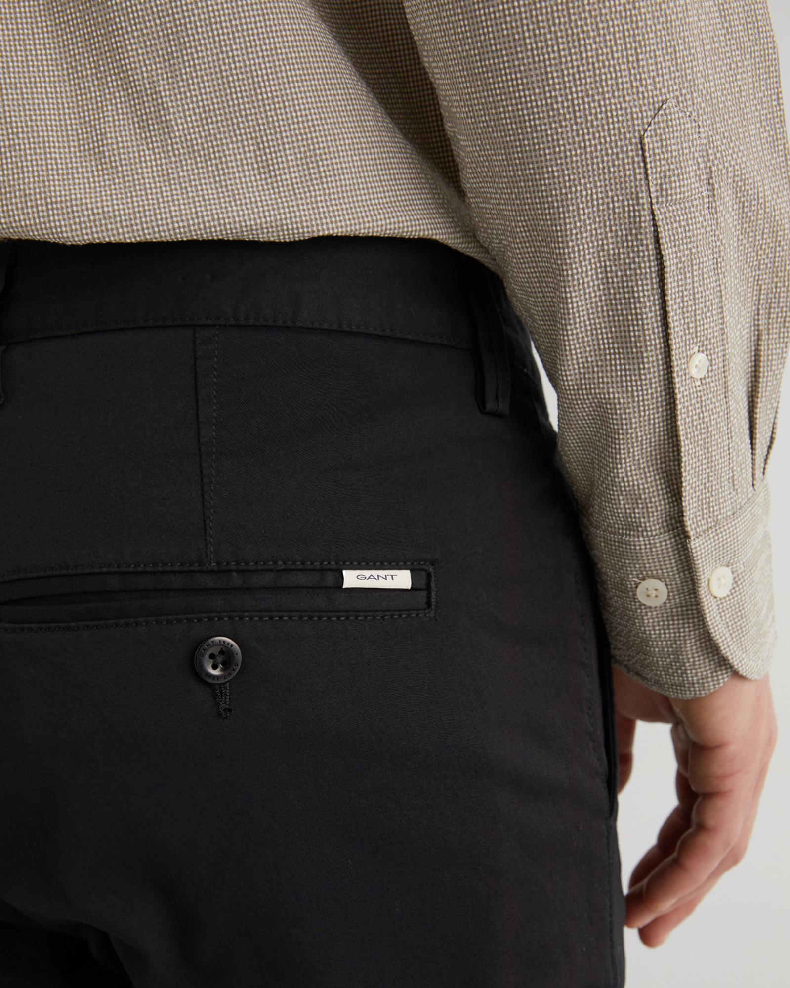 GANT Erkek Siyah Slim Fit Chino Pantolon