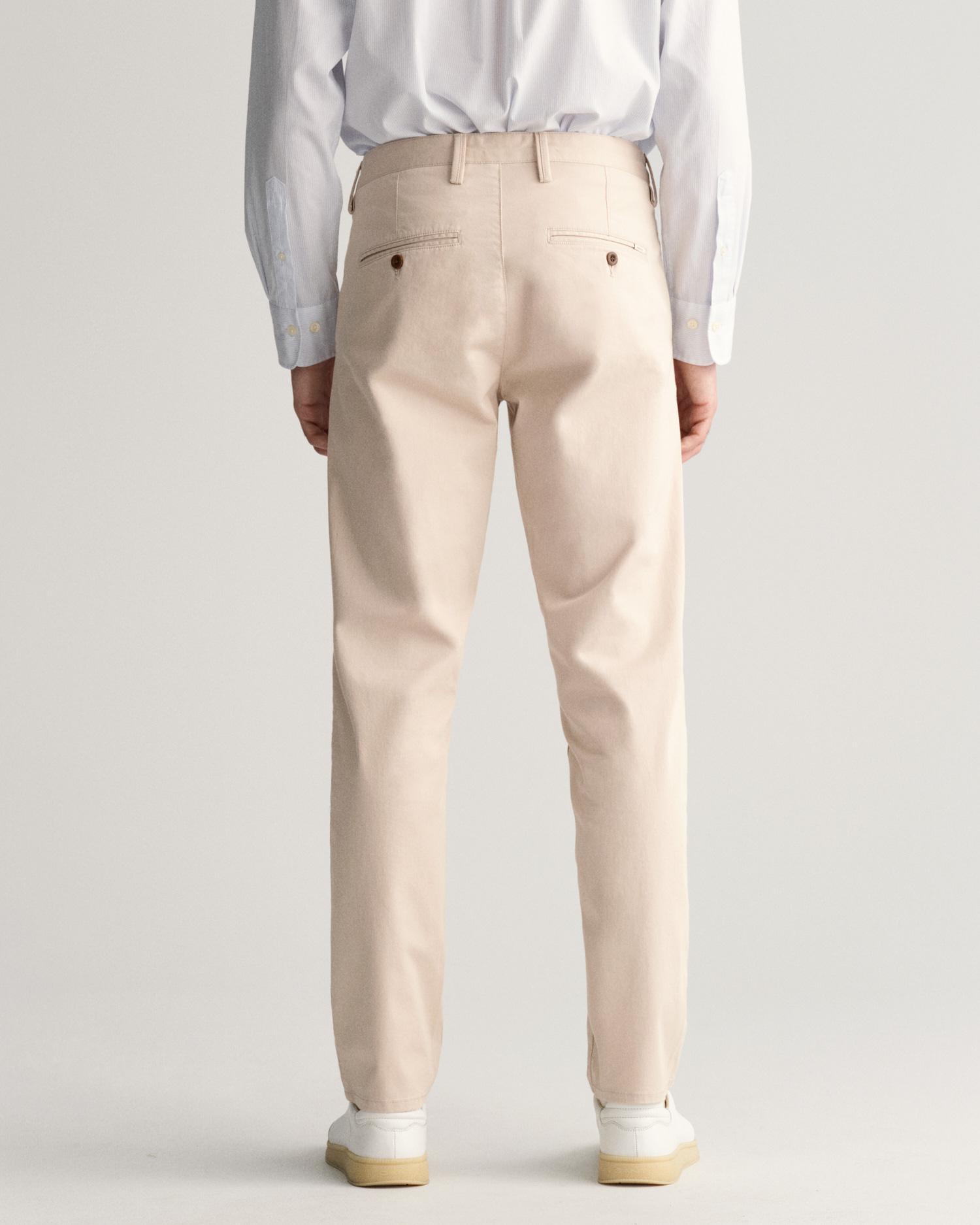 GANT Erkek Krem Slim Fit Chino Pantolon
