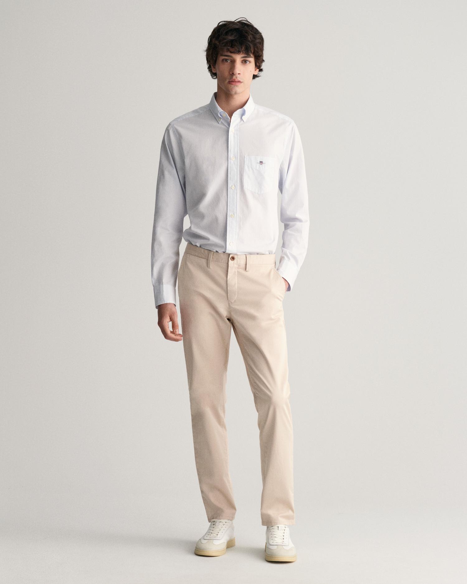 GANT Erkek Krem Slim Fit Chino Pantolon