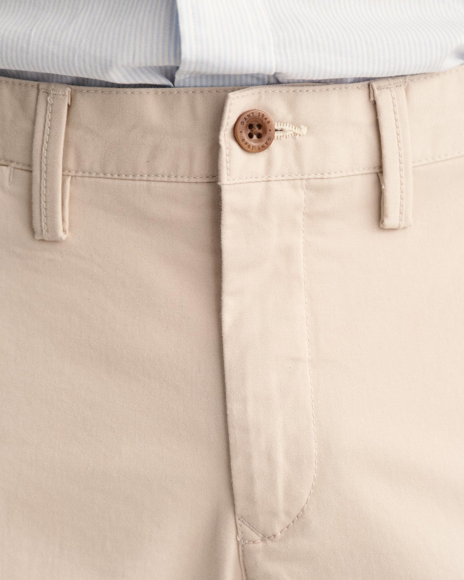 GANT Erkek Krem Slim Fit Chino Pantolon