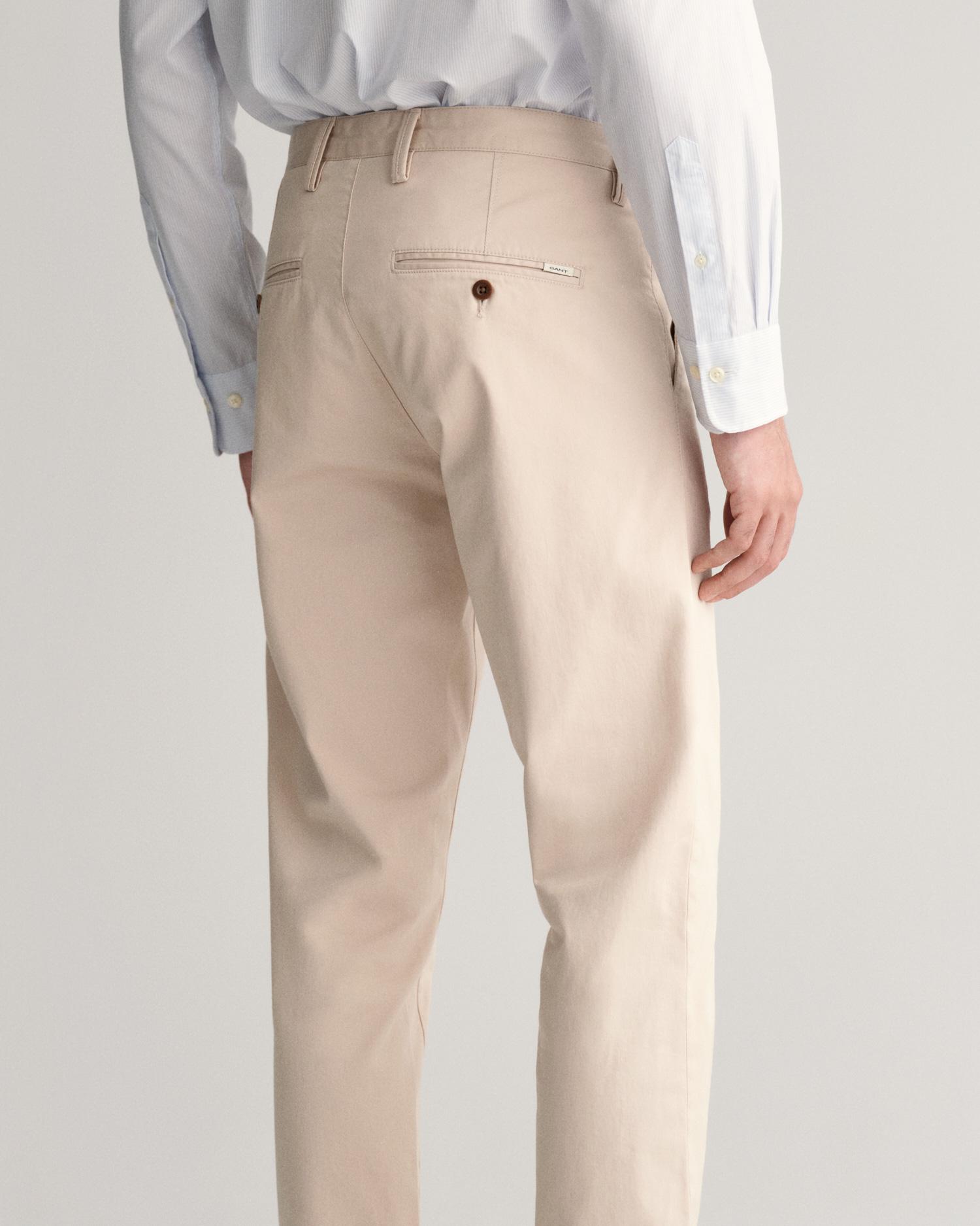 GANT Erkek Krem Slim Fit Chino Pantolon