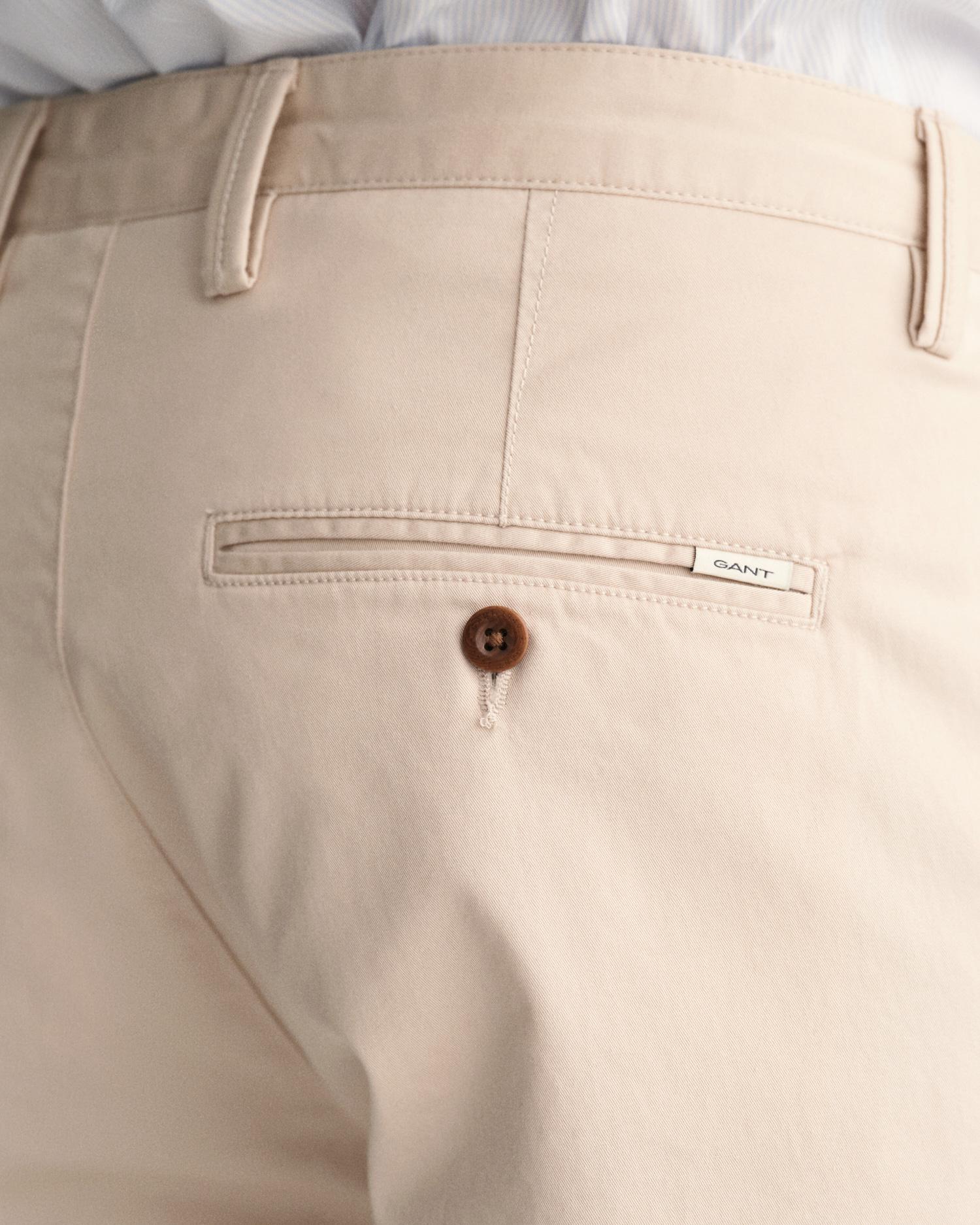 GANT Erkek Krem Slim Fit Chino Pantolon