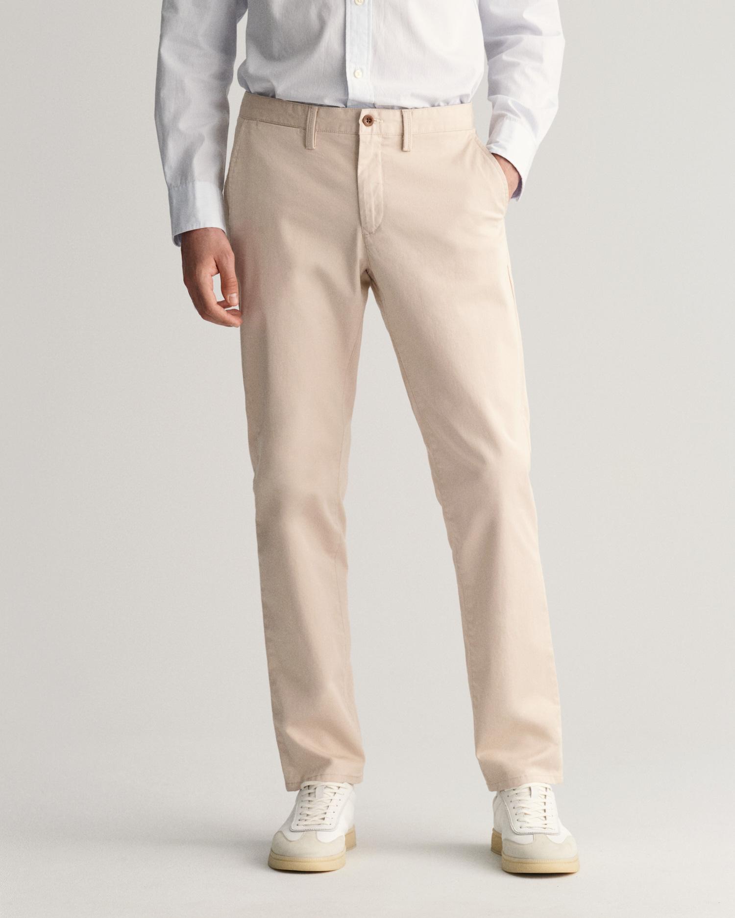 GANT Erkek Krem Slim Fit Chino Pantolon