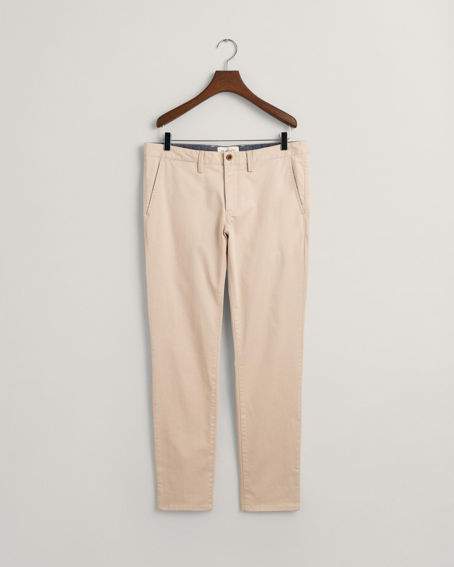GANT Erkek Krem Slim Fit Chino Pantolon