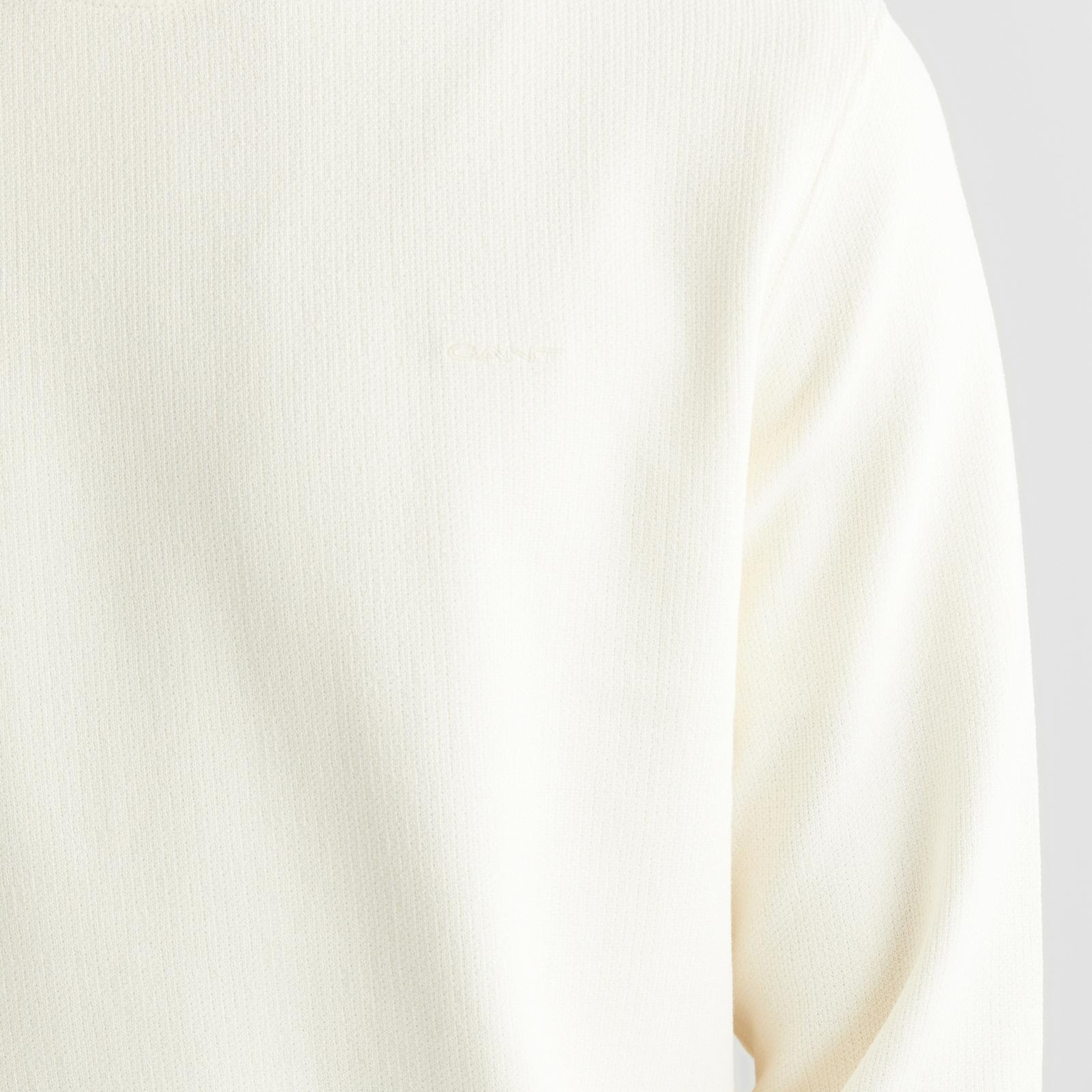 GANT Erkek Krem Bisiklet Yaka Sweatshirt