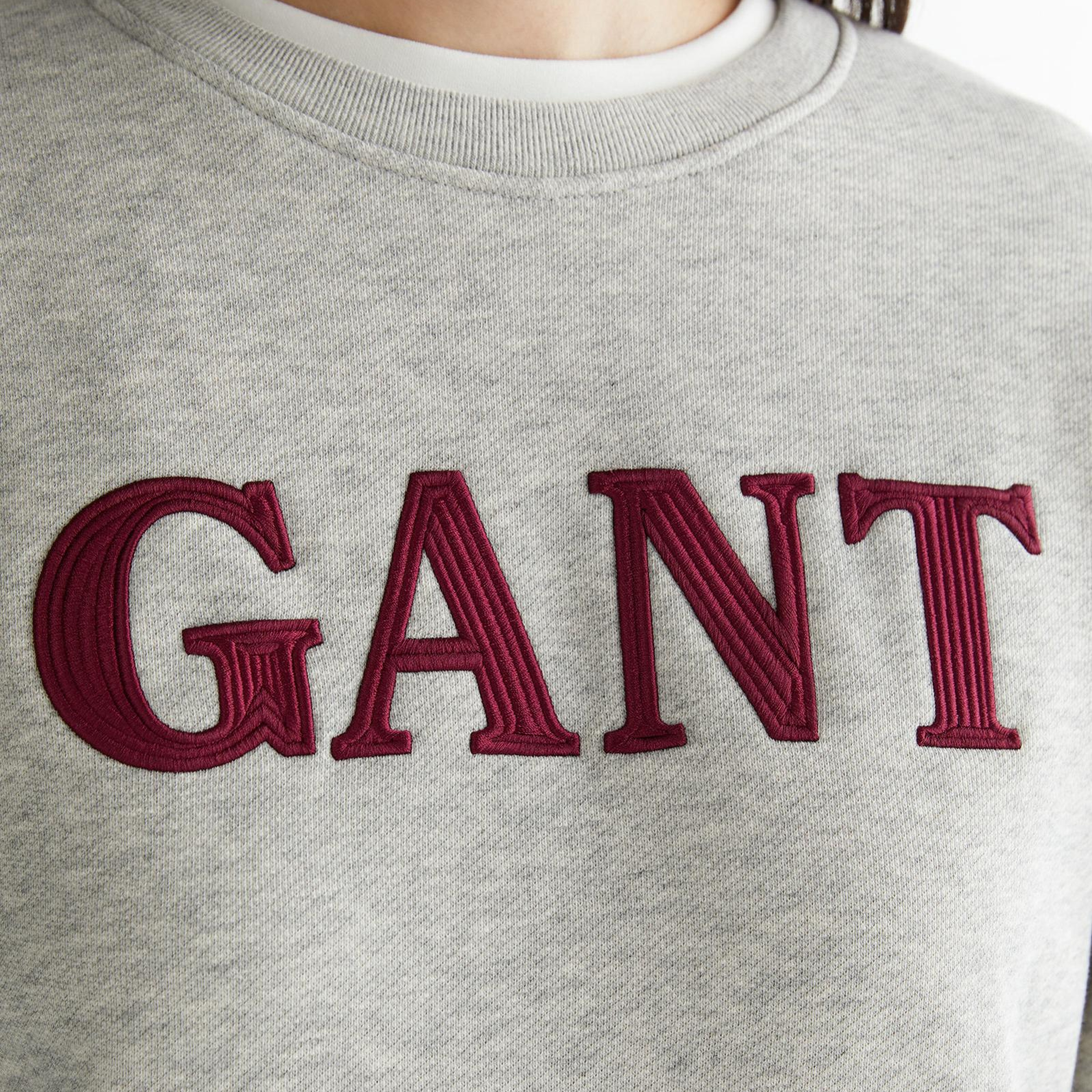 GANT Kadın Gri Relaxed Fit Bisiklet Yaka Sweatshirt