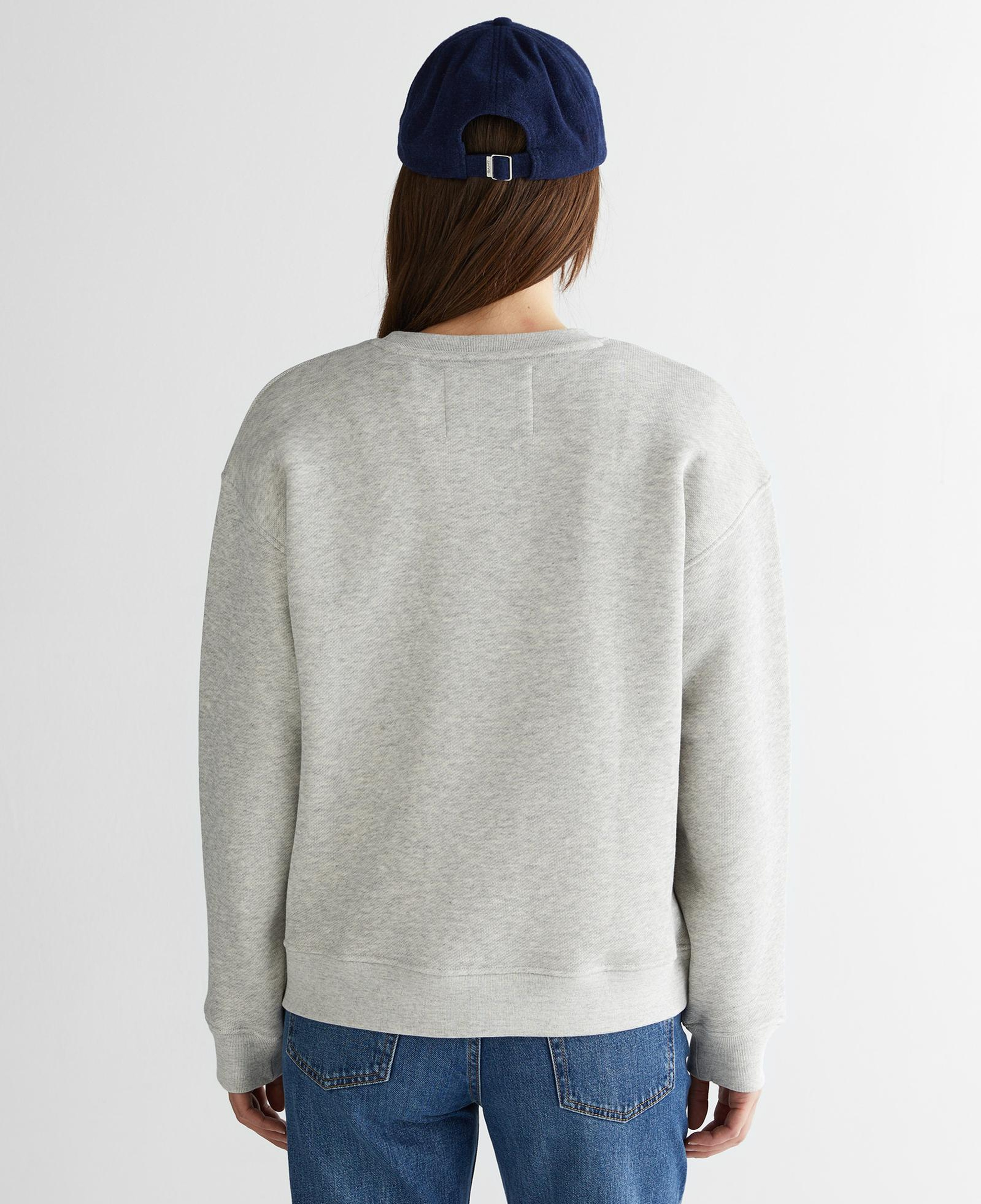 GANT Kadın Gri Relaxed Fit Bisiklet Yaka Sweatshirt
