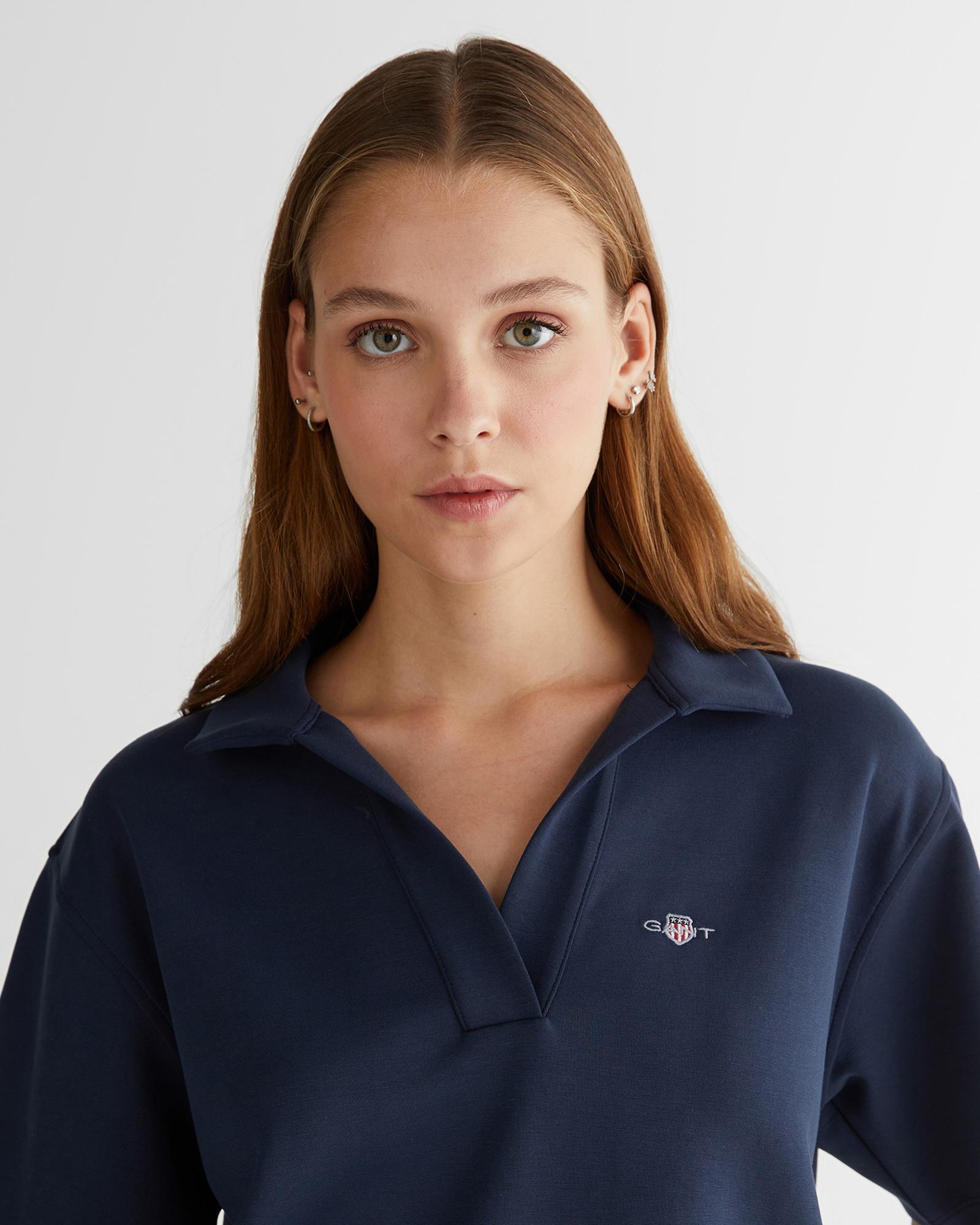 GANT Kadın Lacivert Logolu Polo