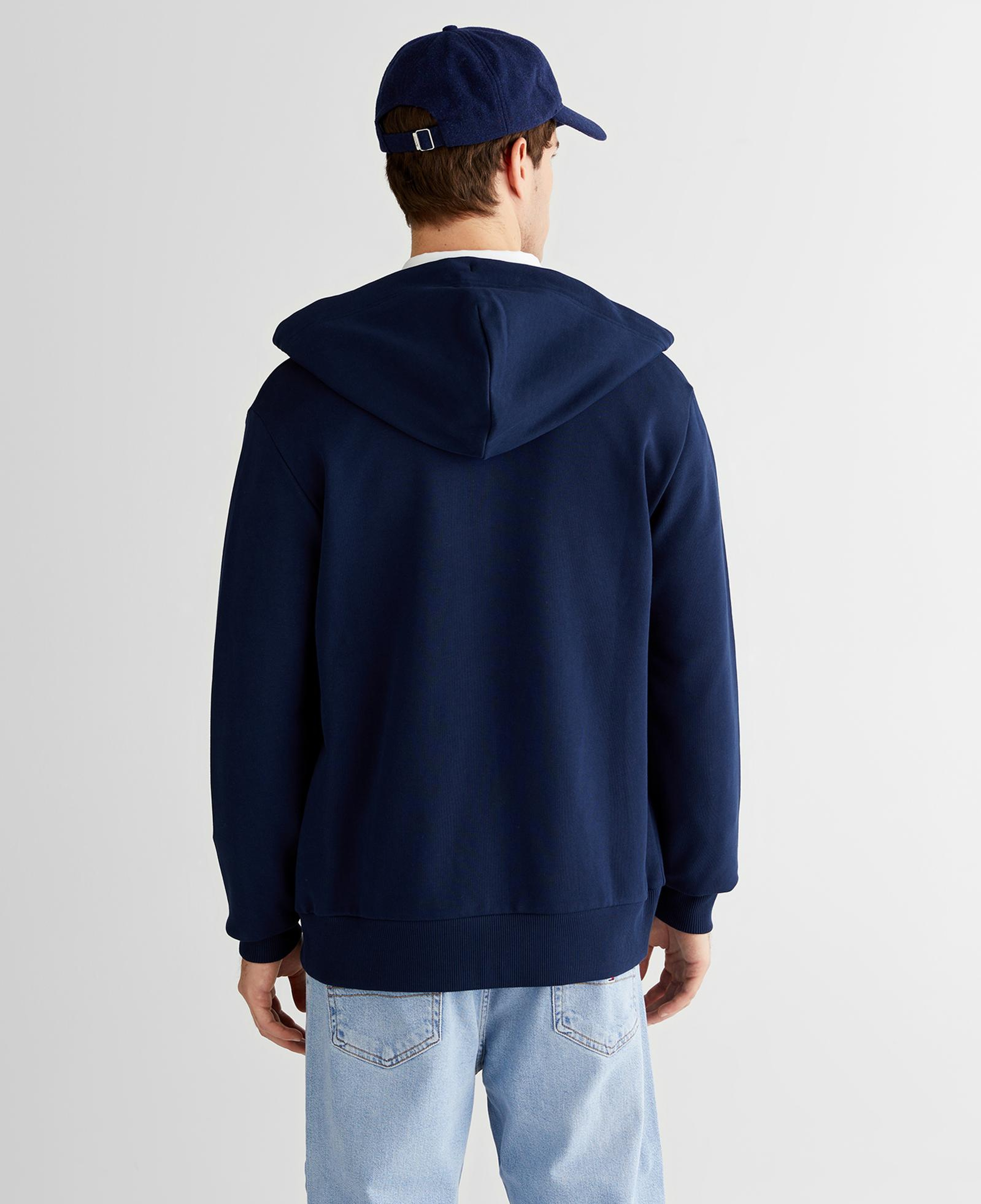 GANT Erkek Lacivert Regular Fit Kapüşonlu Sweatshirt