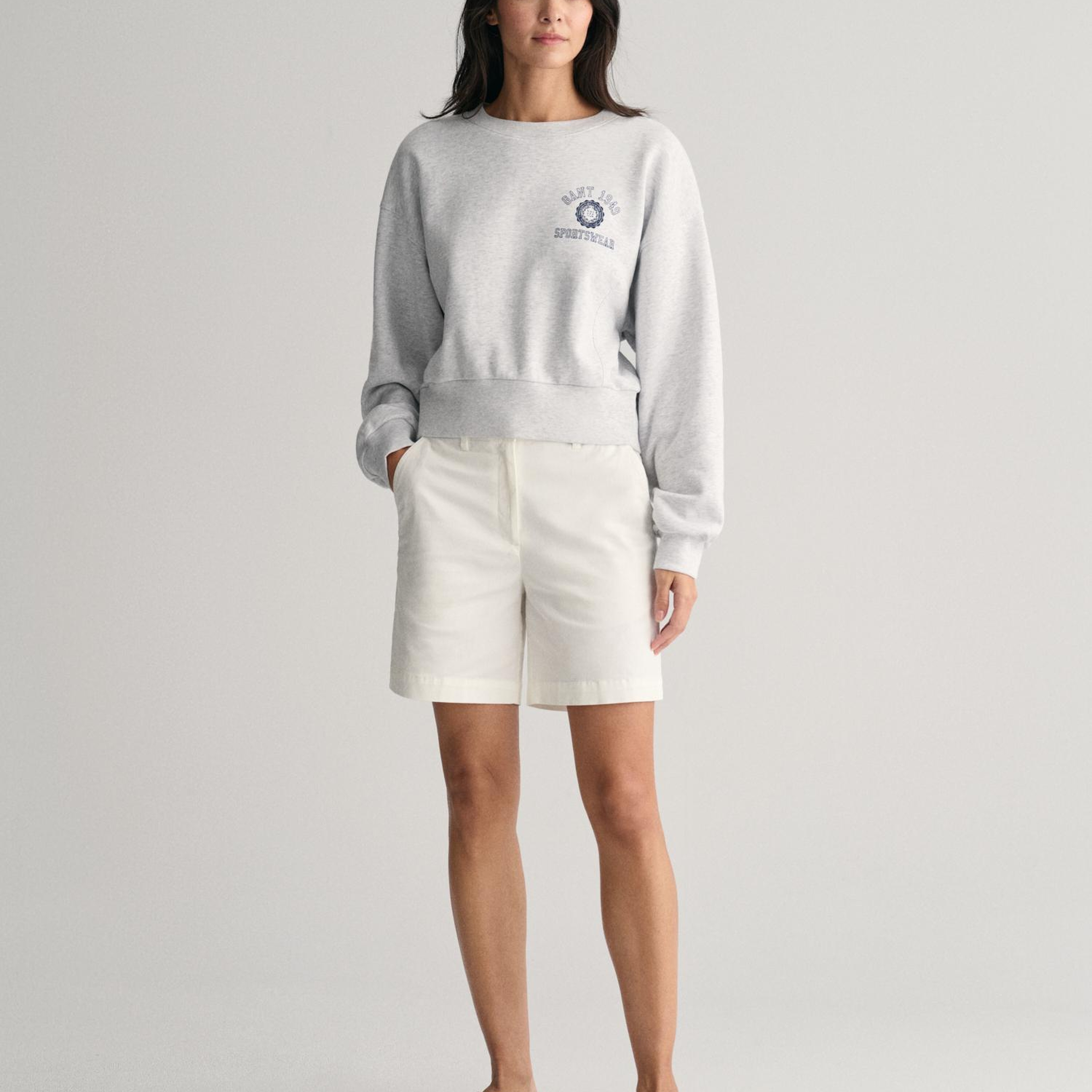 GANT Kadın Krem Slim Fit Şort