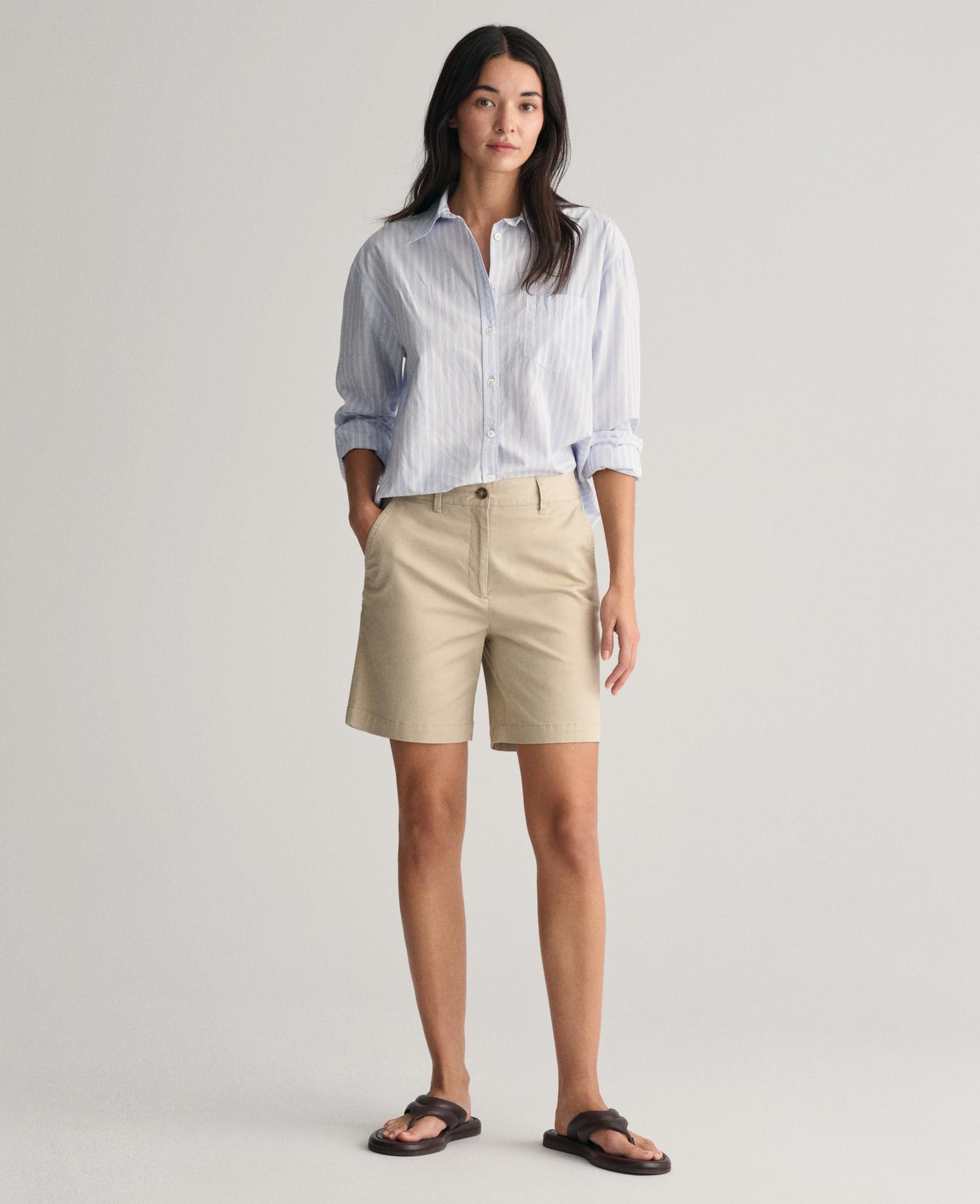 GANT Kadın Bej Slim Fit Şort