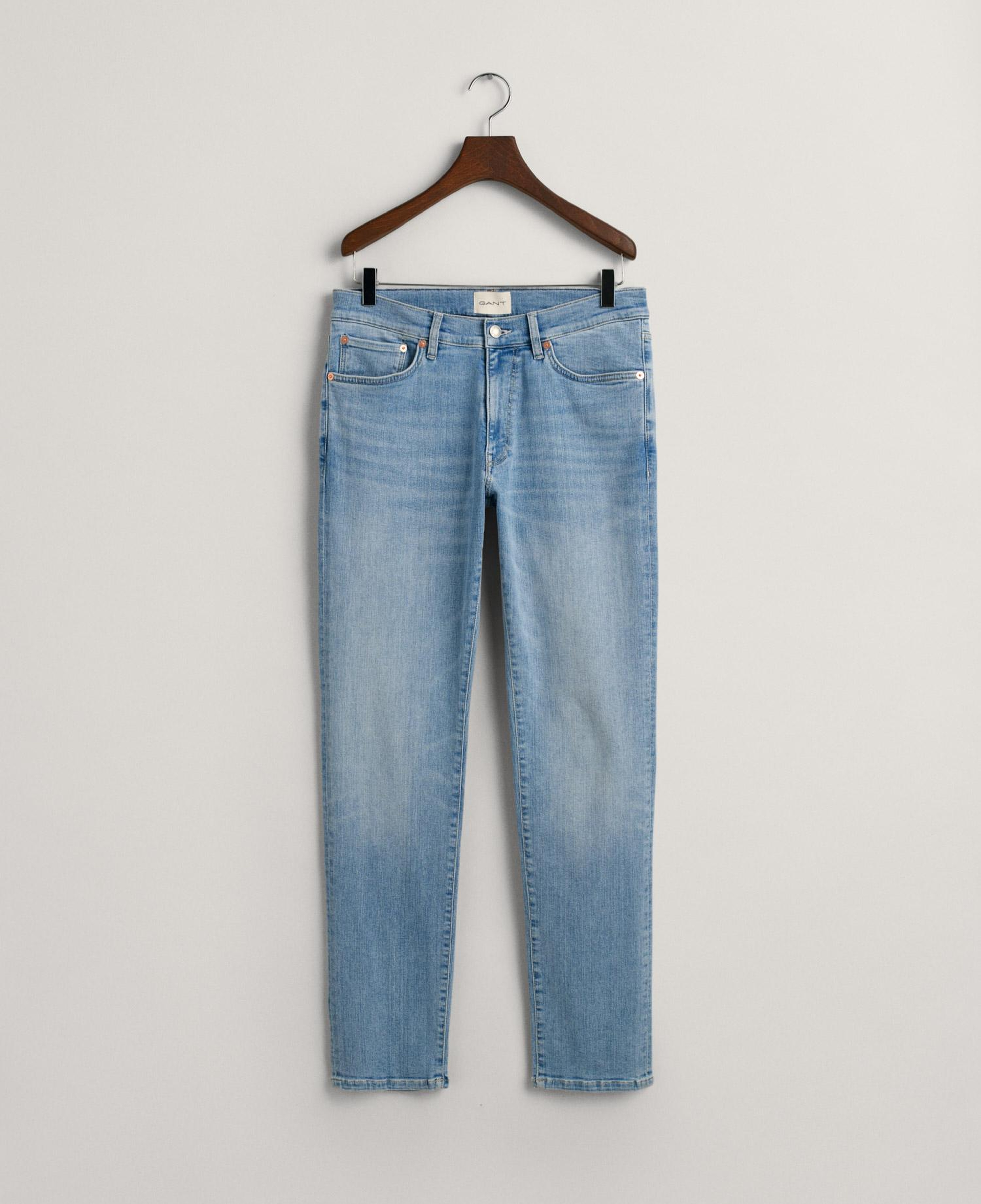 GANT Erkek Mavi Extra Slim Fit Jean Pantolon