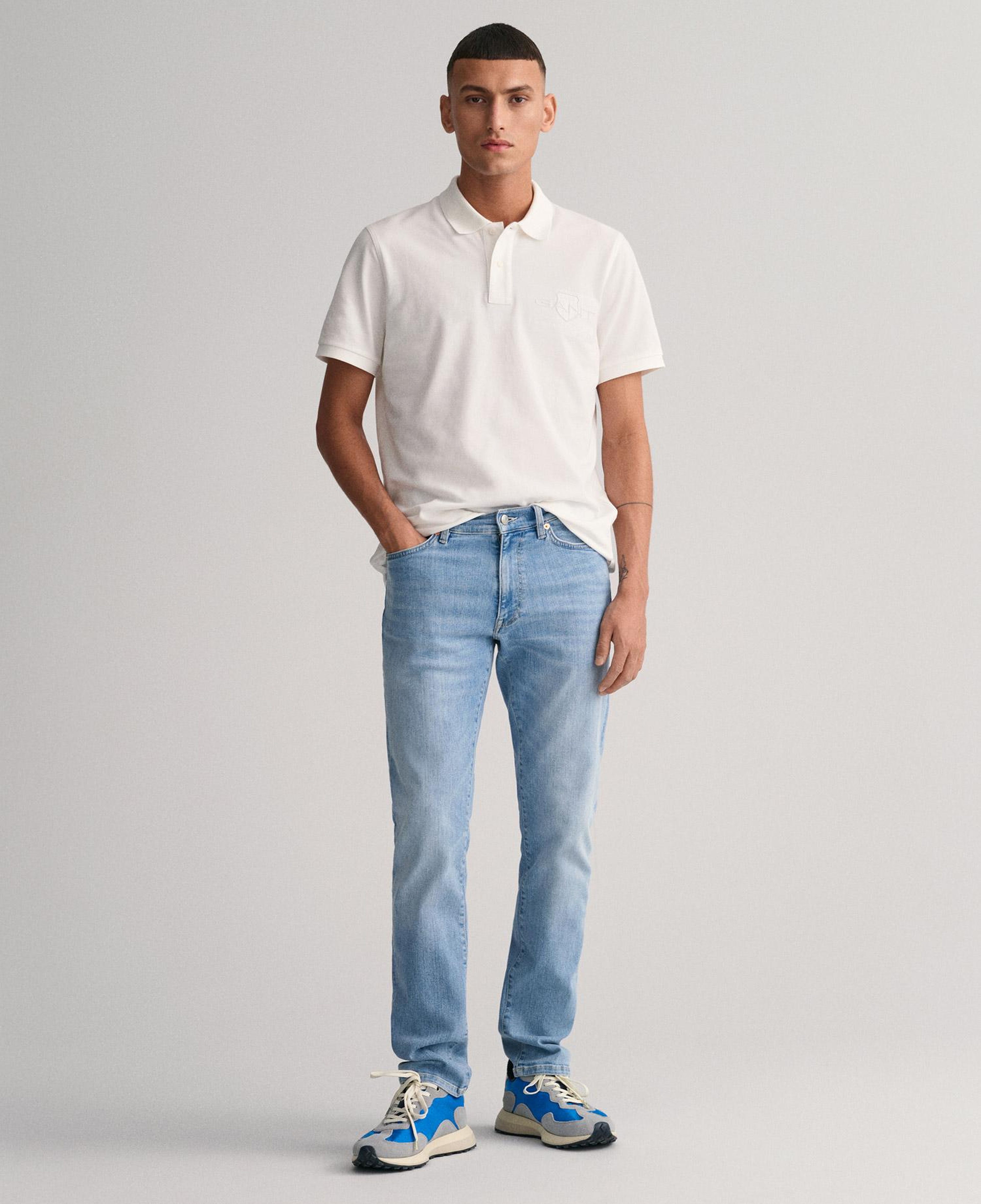 GANT Erkek Mavi Extra Slim Fit Jean Pantolon