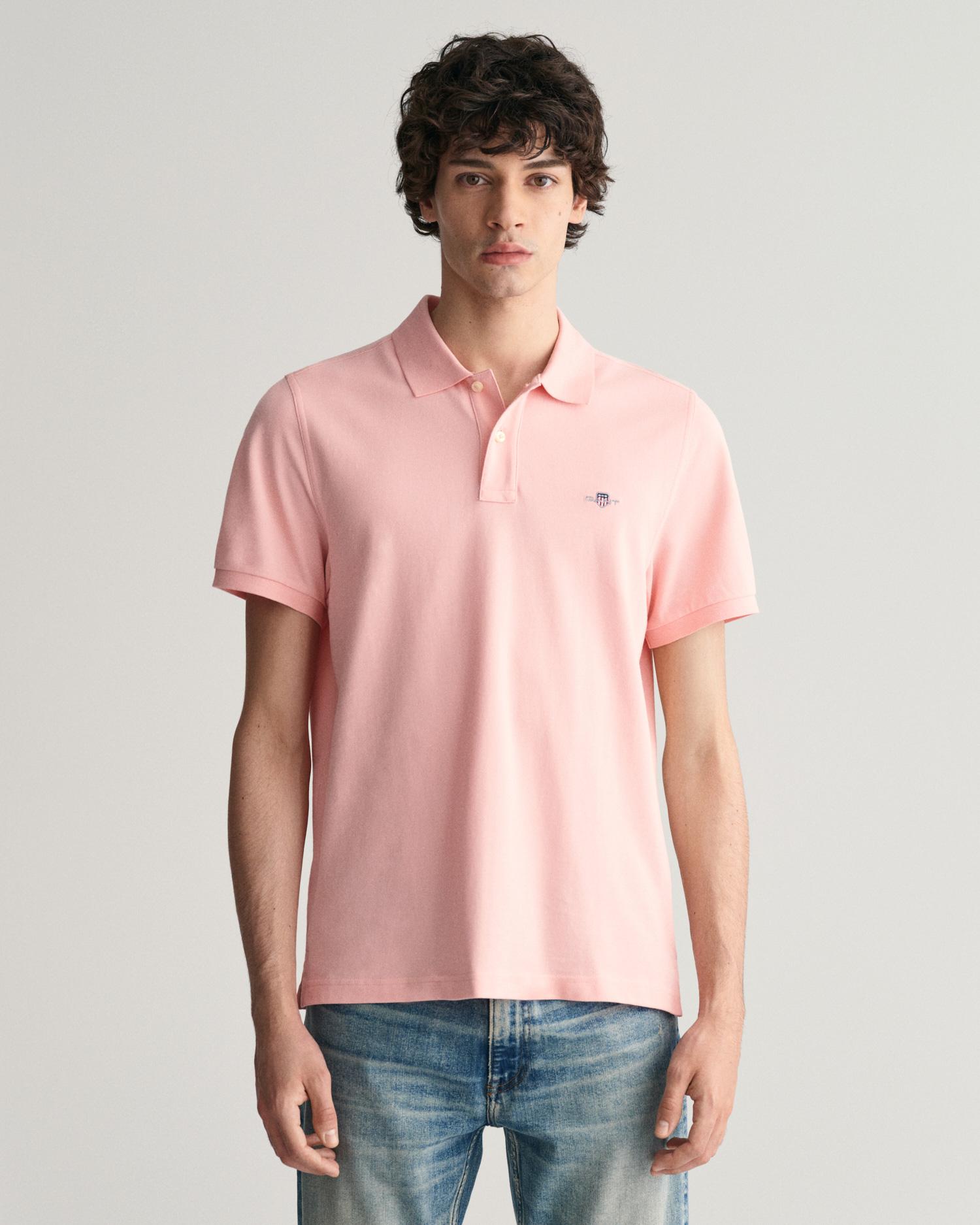 GANT Erkek Pembe Regular Fit Logolu Polo