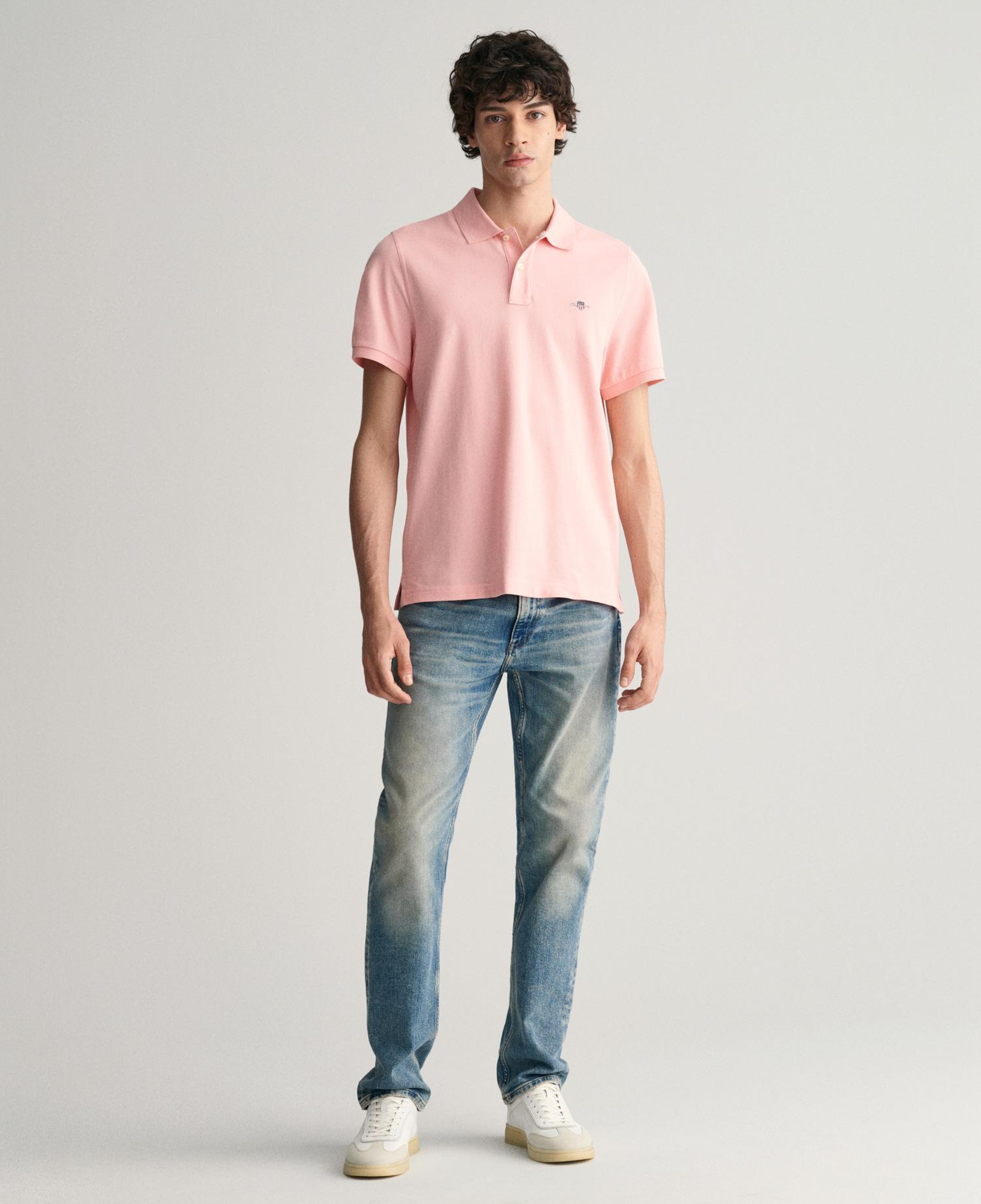 GANT Erkek Pembe Regular Fit Logolu Polo