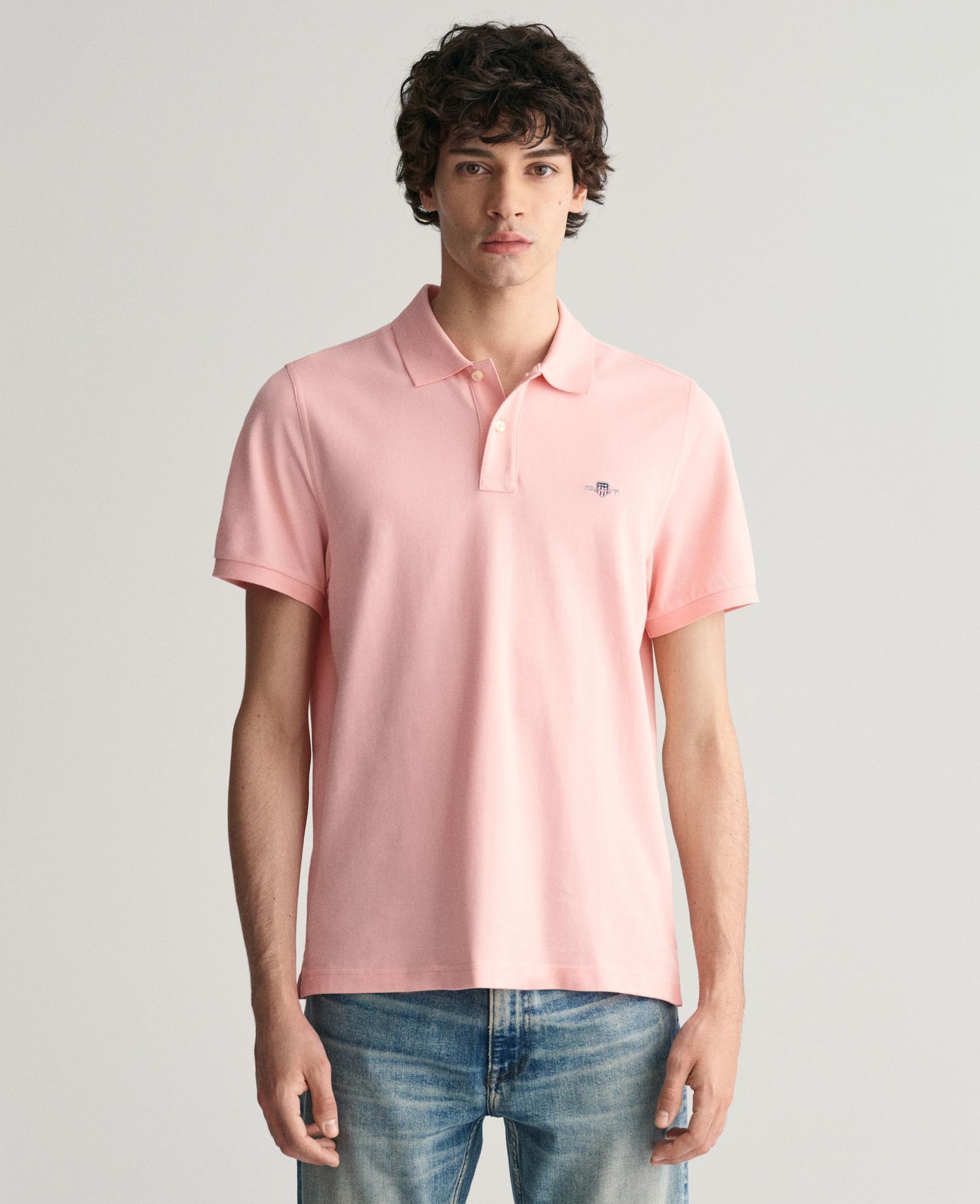 GANT Erkek Pembe Regular Fit Logolu Polo