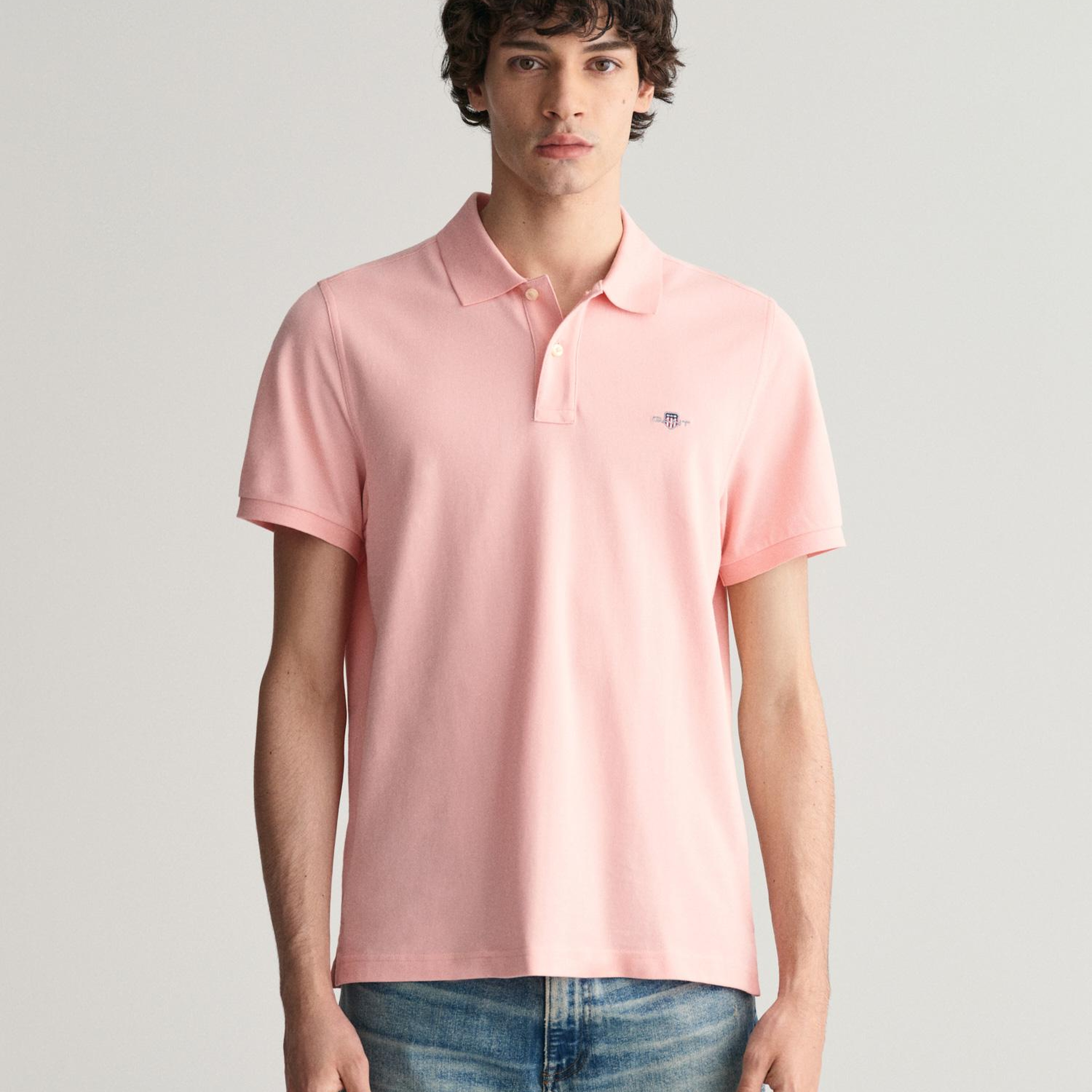 GANT Erkek Pembe Regular Fit Logolu Polo