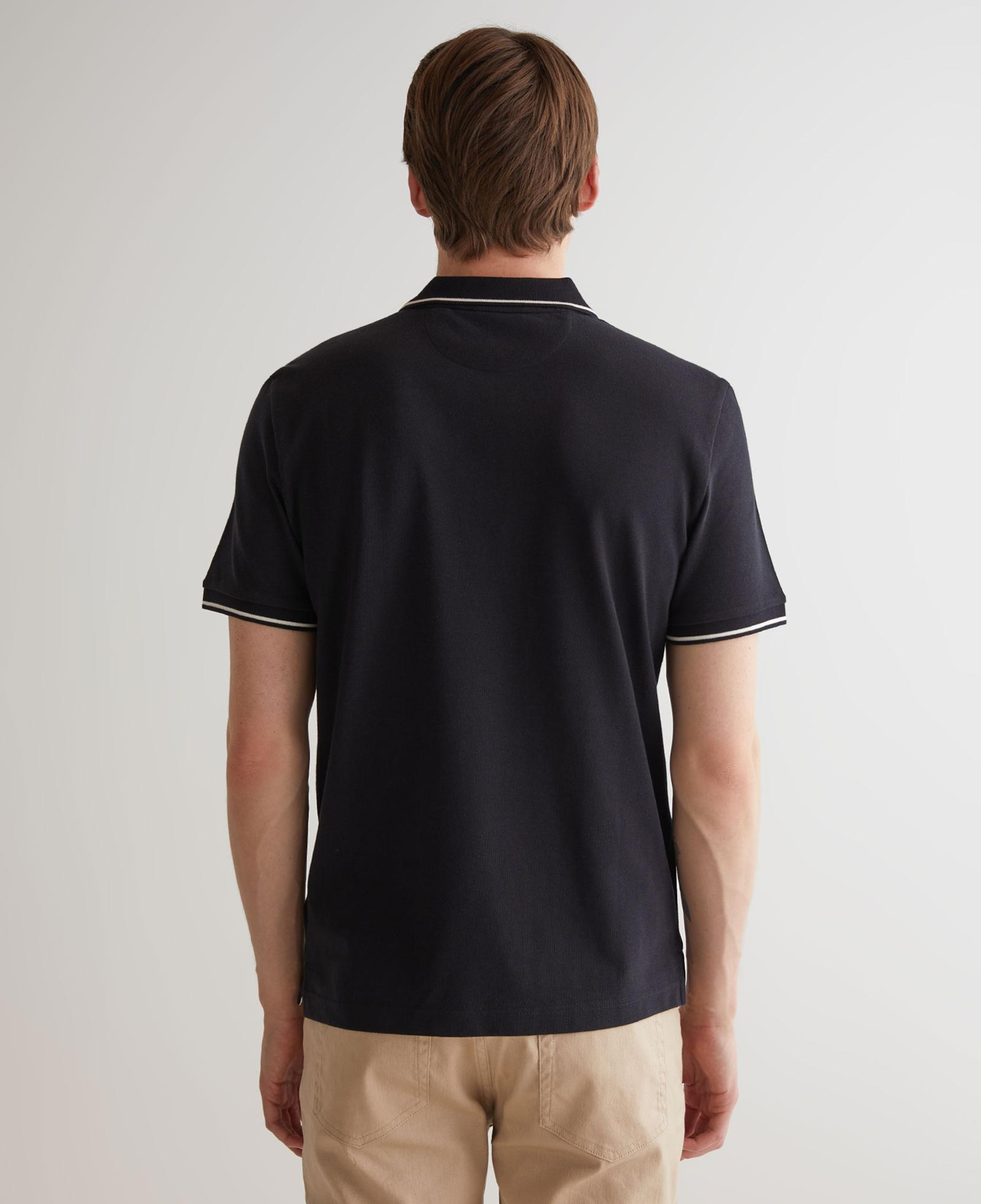 GANT Erkek Siyah Regular Fit Polo Yaka T-Shirt
