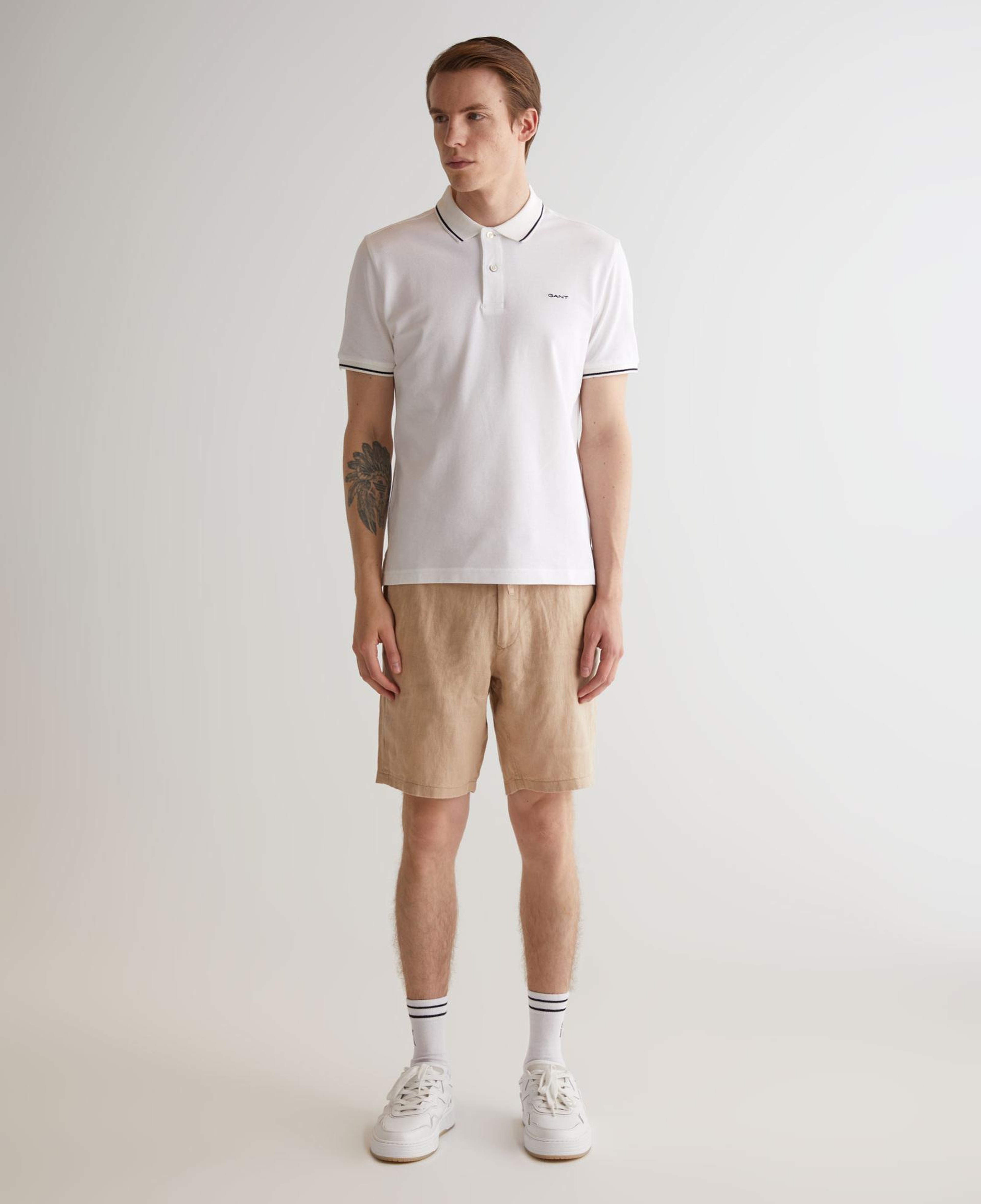 GANT Erkek Bej Relaxed Fit Keten Şort