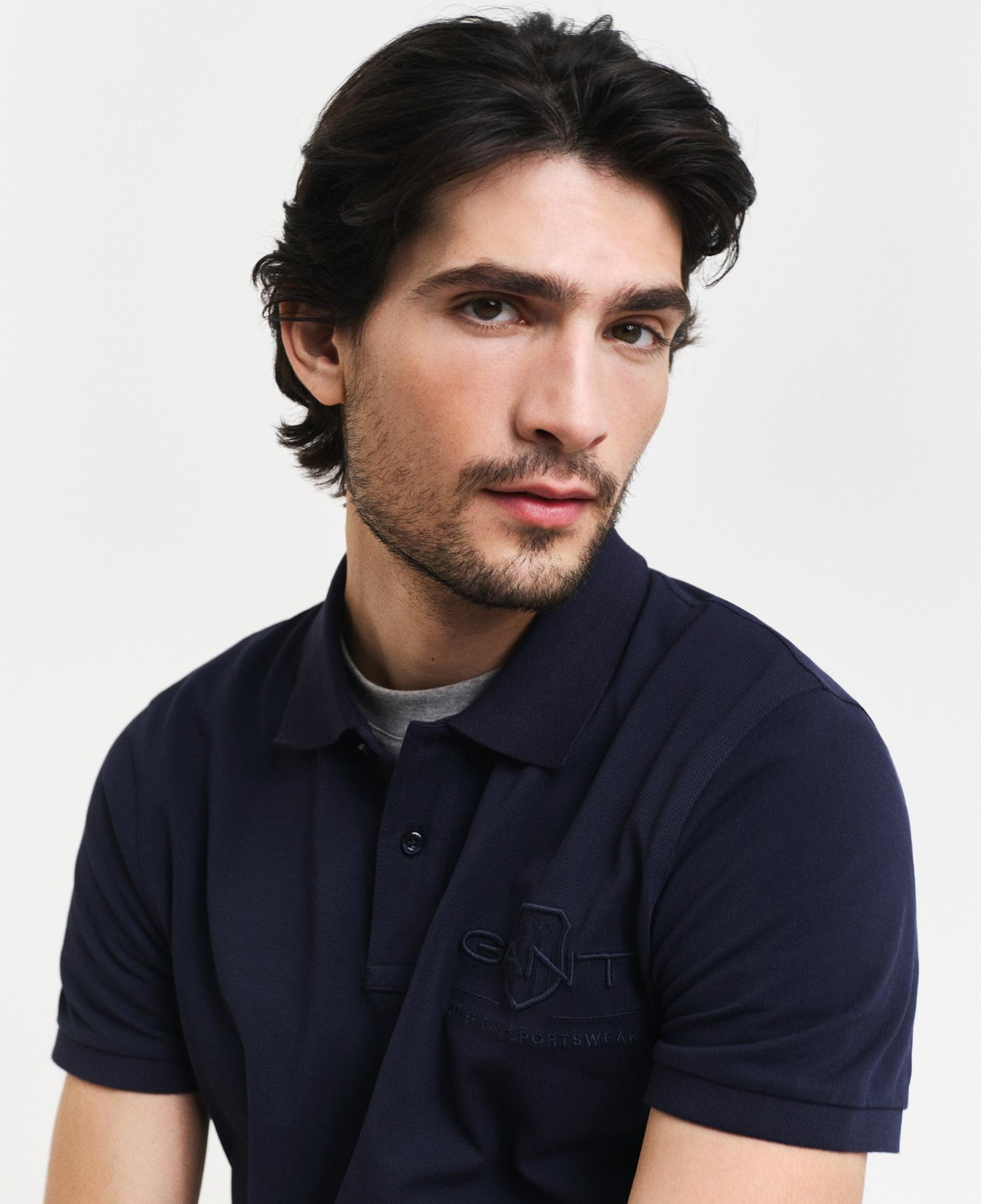 GANT Erkek Lacivert Regular Fit Logolu Polo