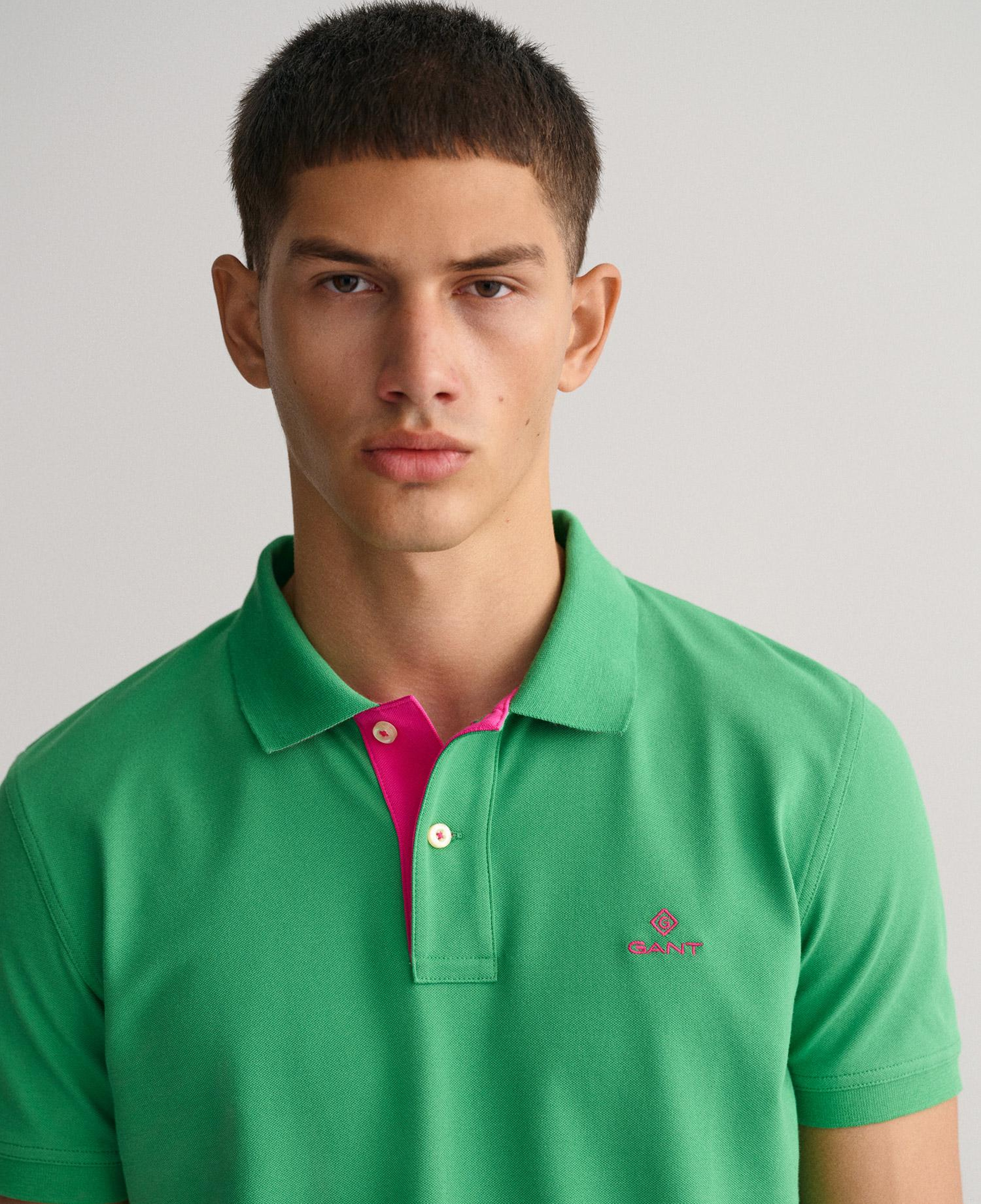 GANT Erkek Yeşil Slim Fit Polo