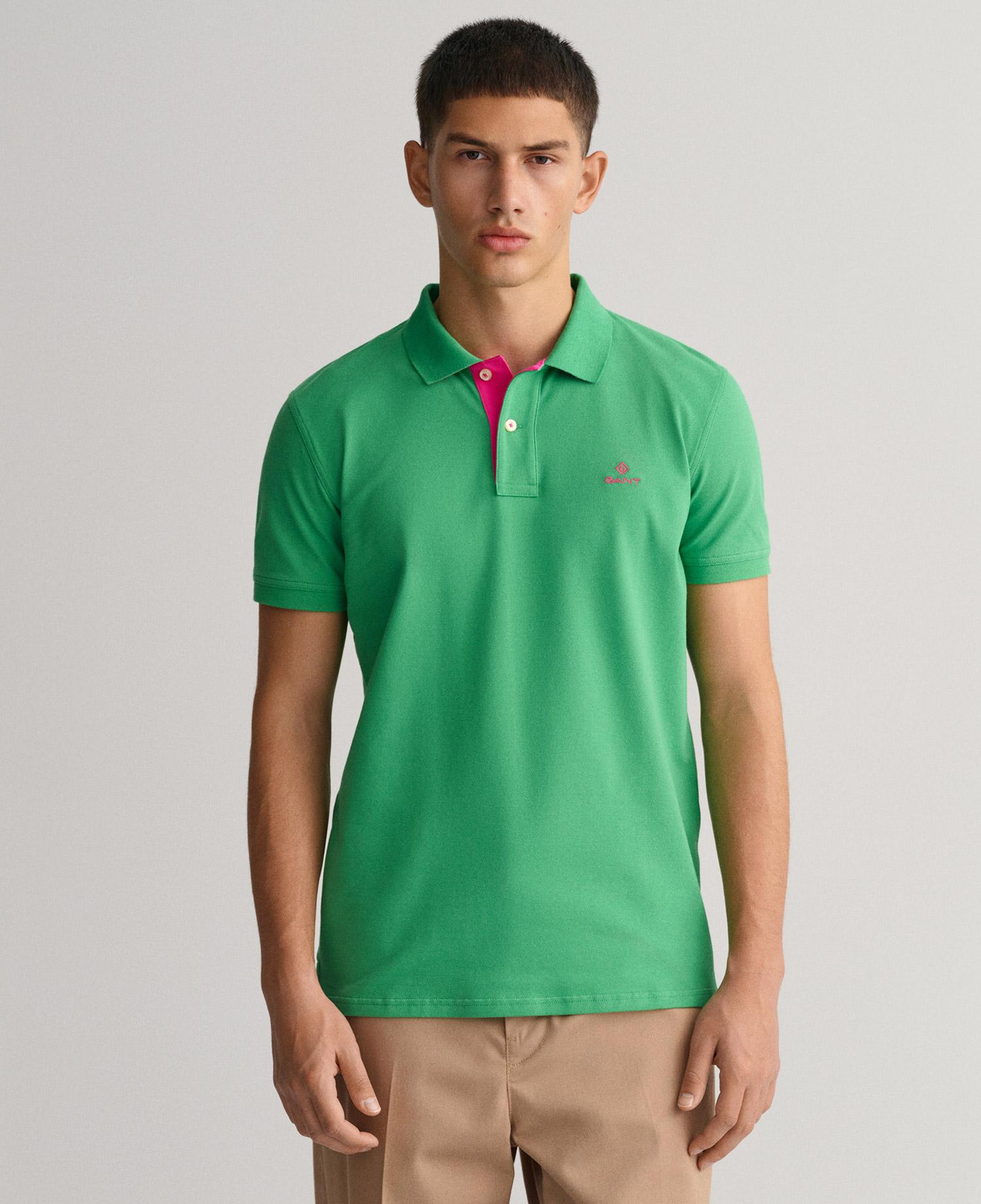GANT Erkek Yeşil Slim Fit Polo