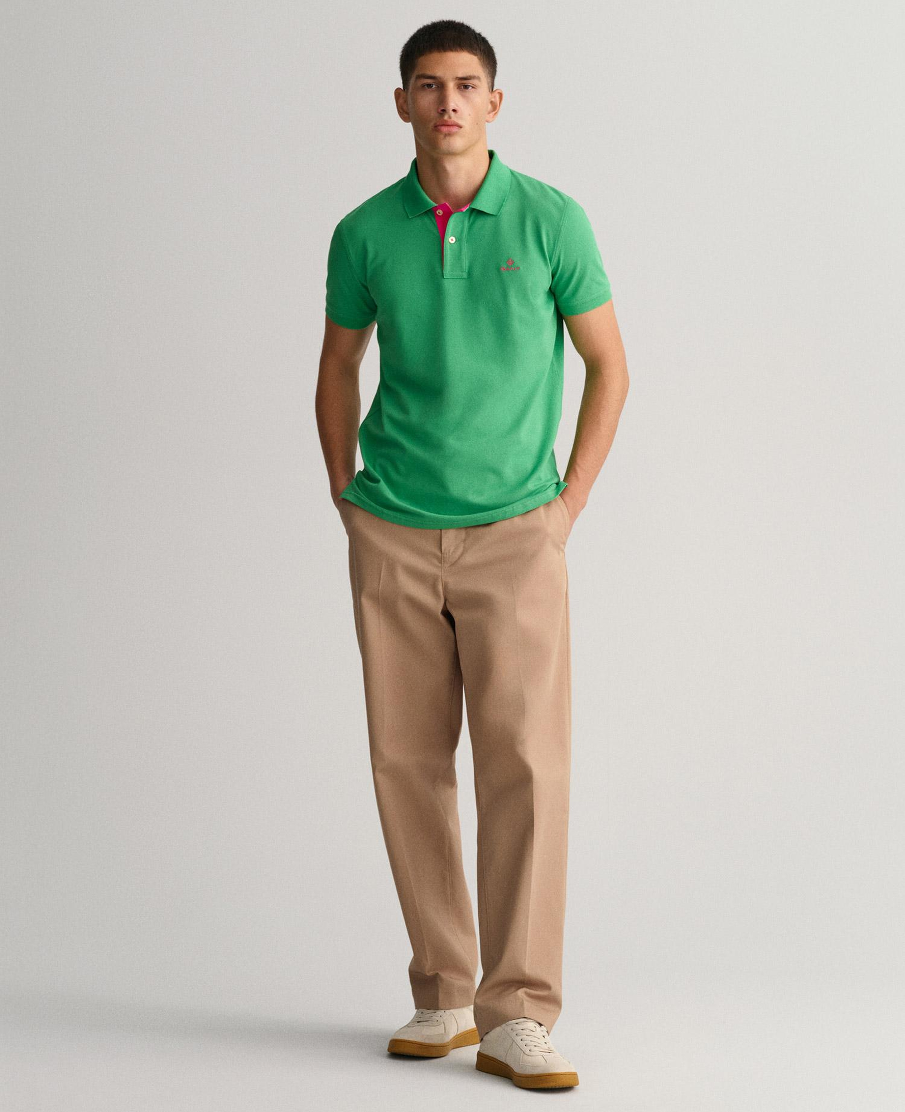 GANT Erkek Yeşil Slim Fit Polo