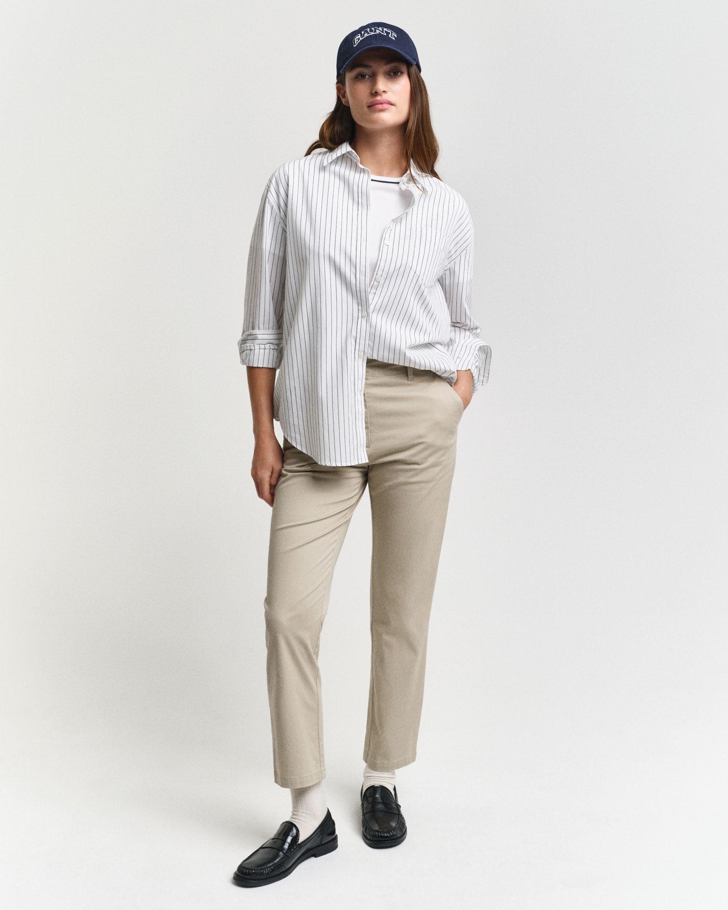 GANT Kadın Bej Slim Fit Pantolon