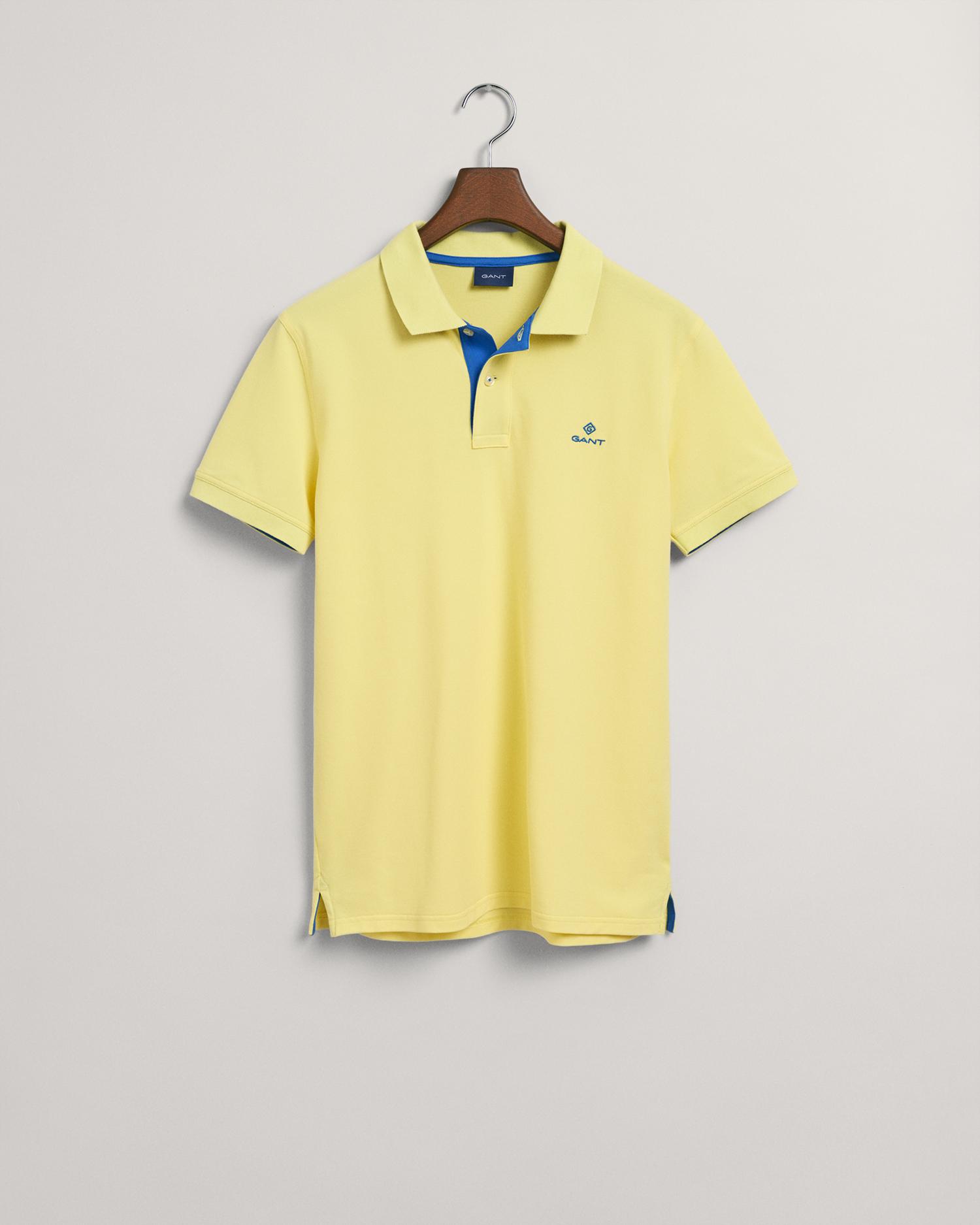 GANT Erkek Sarı Slim Fit Polo
