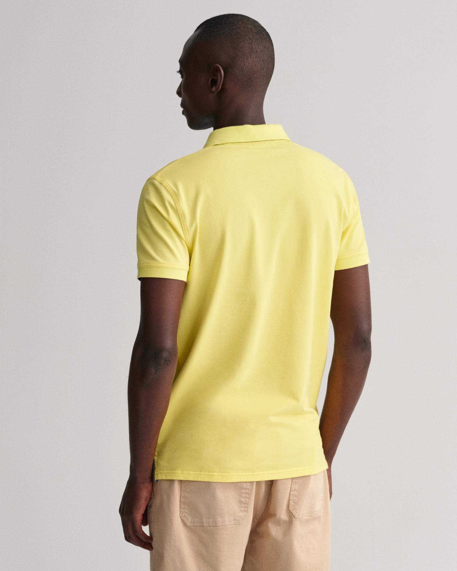 GANT Erkek Sarı Slim Fit Polo