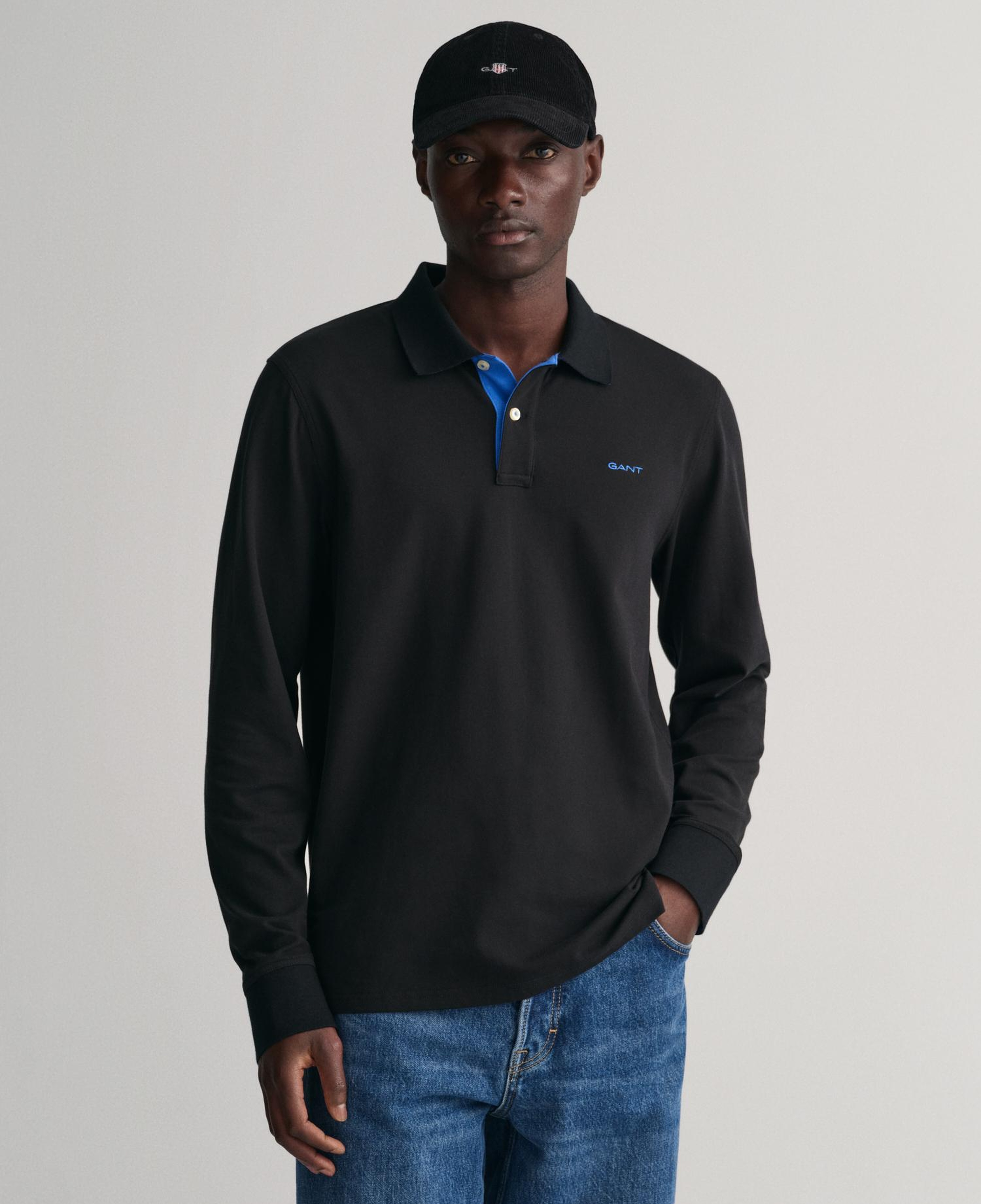 GANT Erkek Siyah Regular Fit Polo