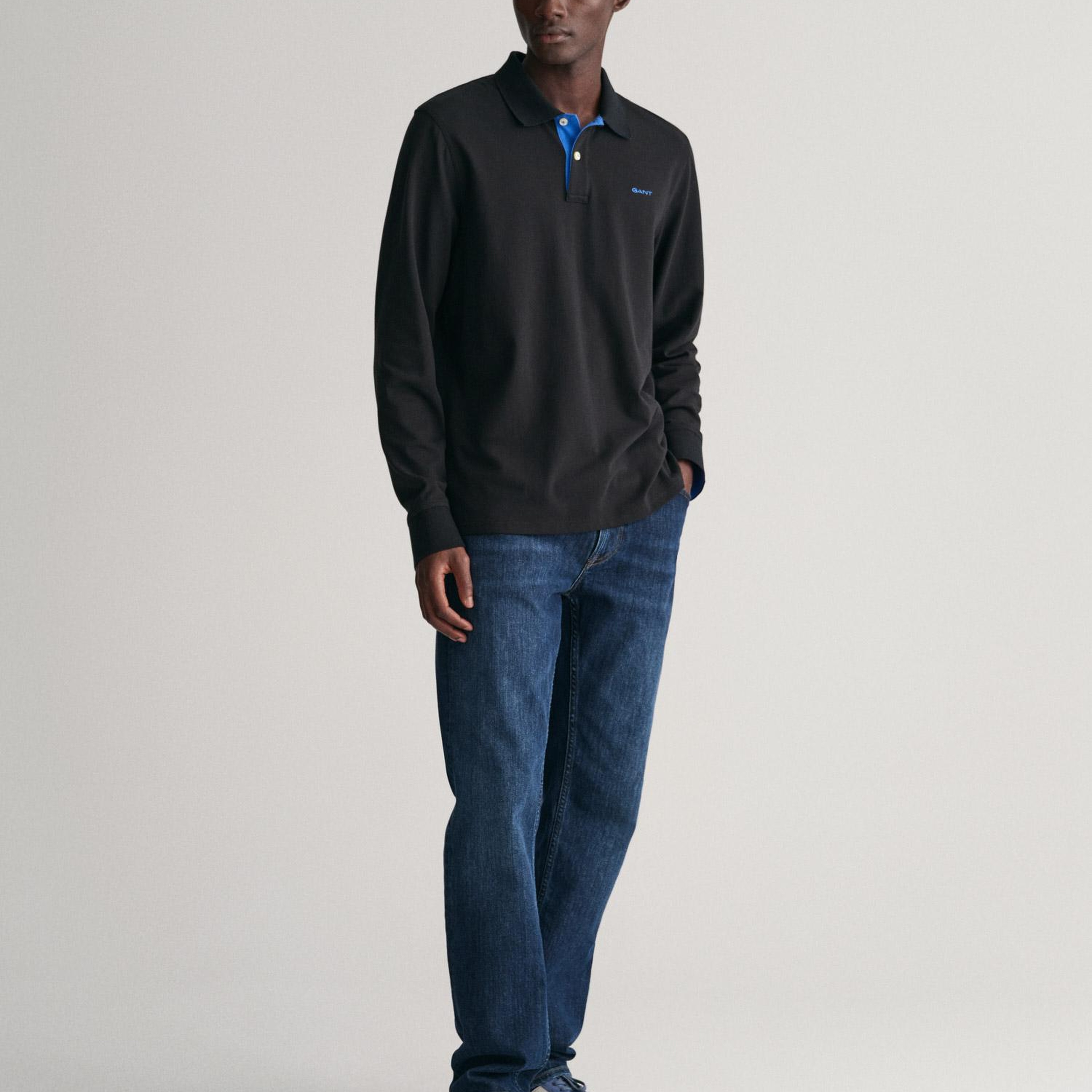 GANT Erkek Siyah Regular Fit Polo