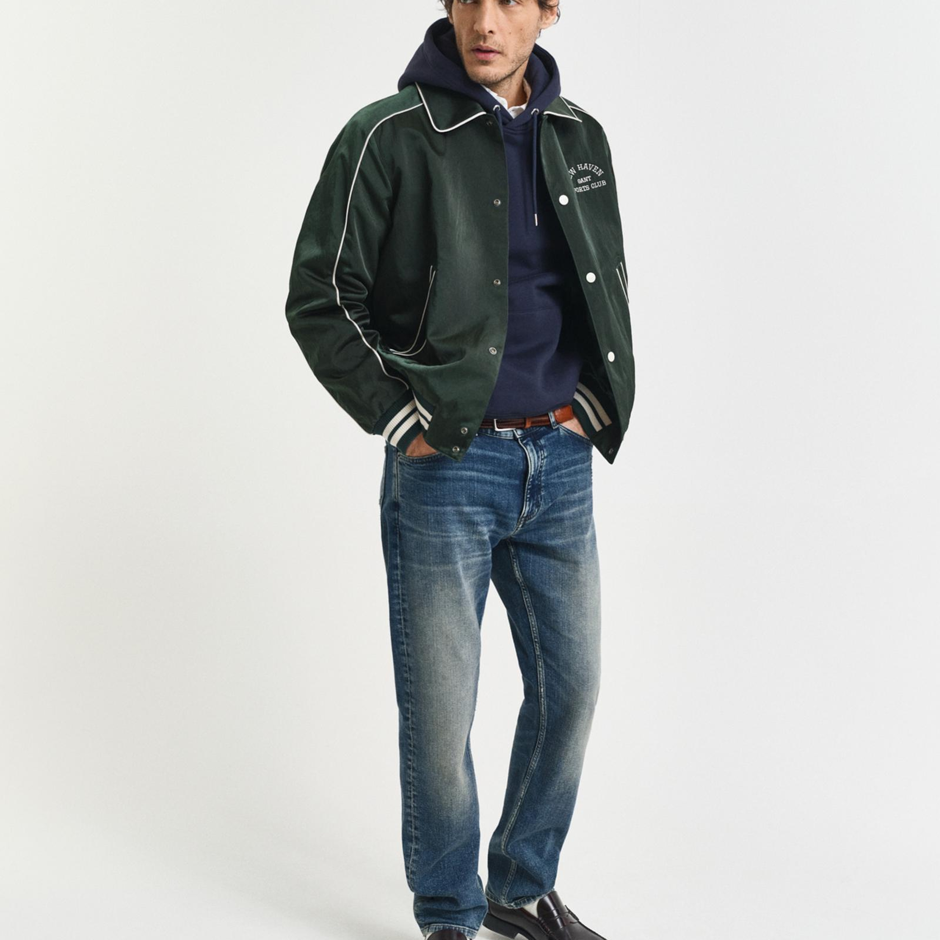 GANT Erkek Lacivert Regular Fit Kapüşonlu Sweatshirt