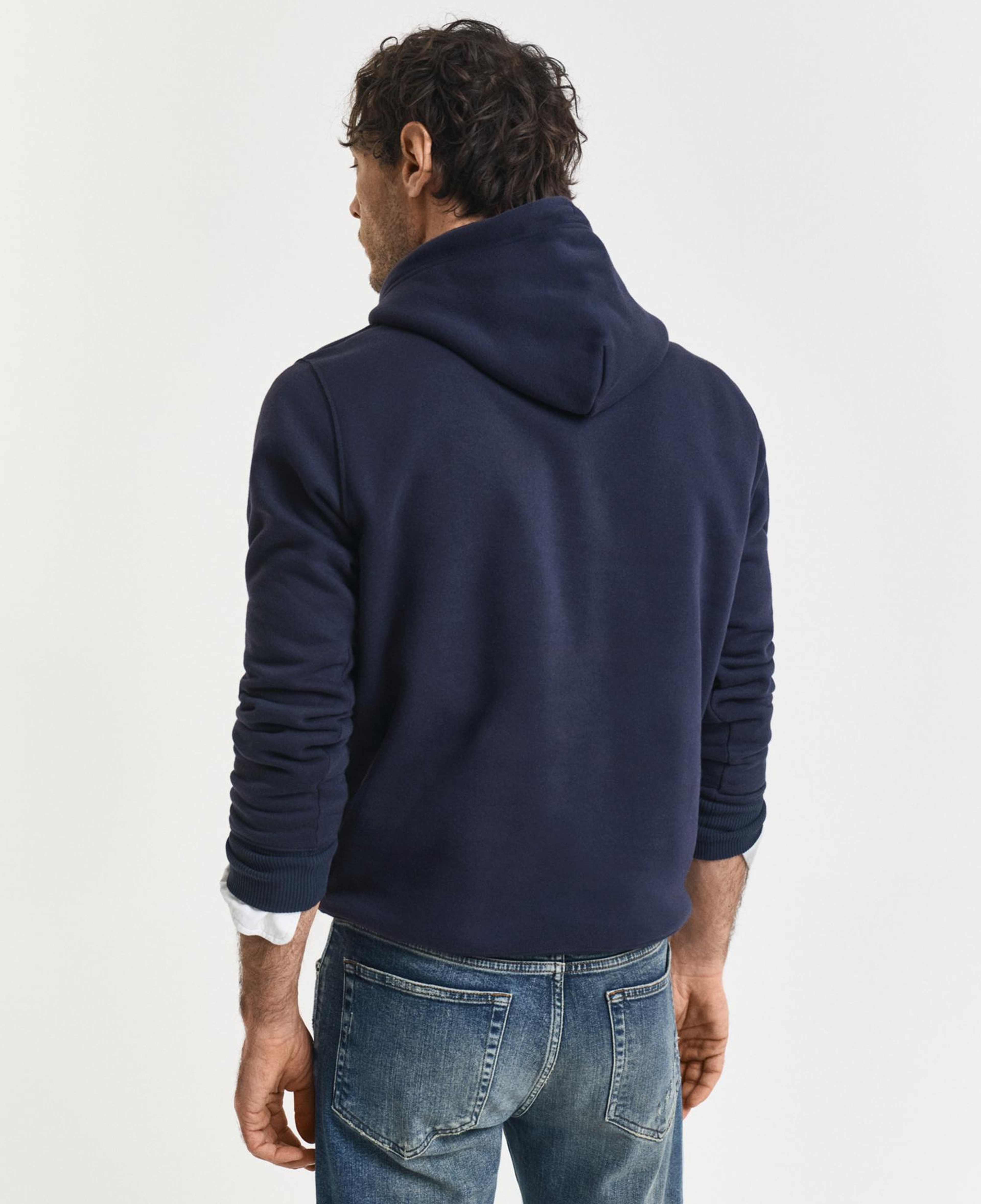 GANT Erkek Lacivert Regular Fit Kapüşonlu Sweatshirt