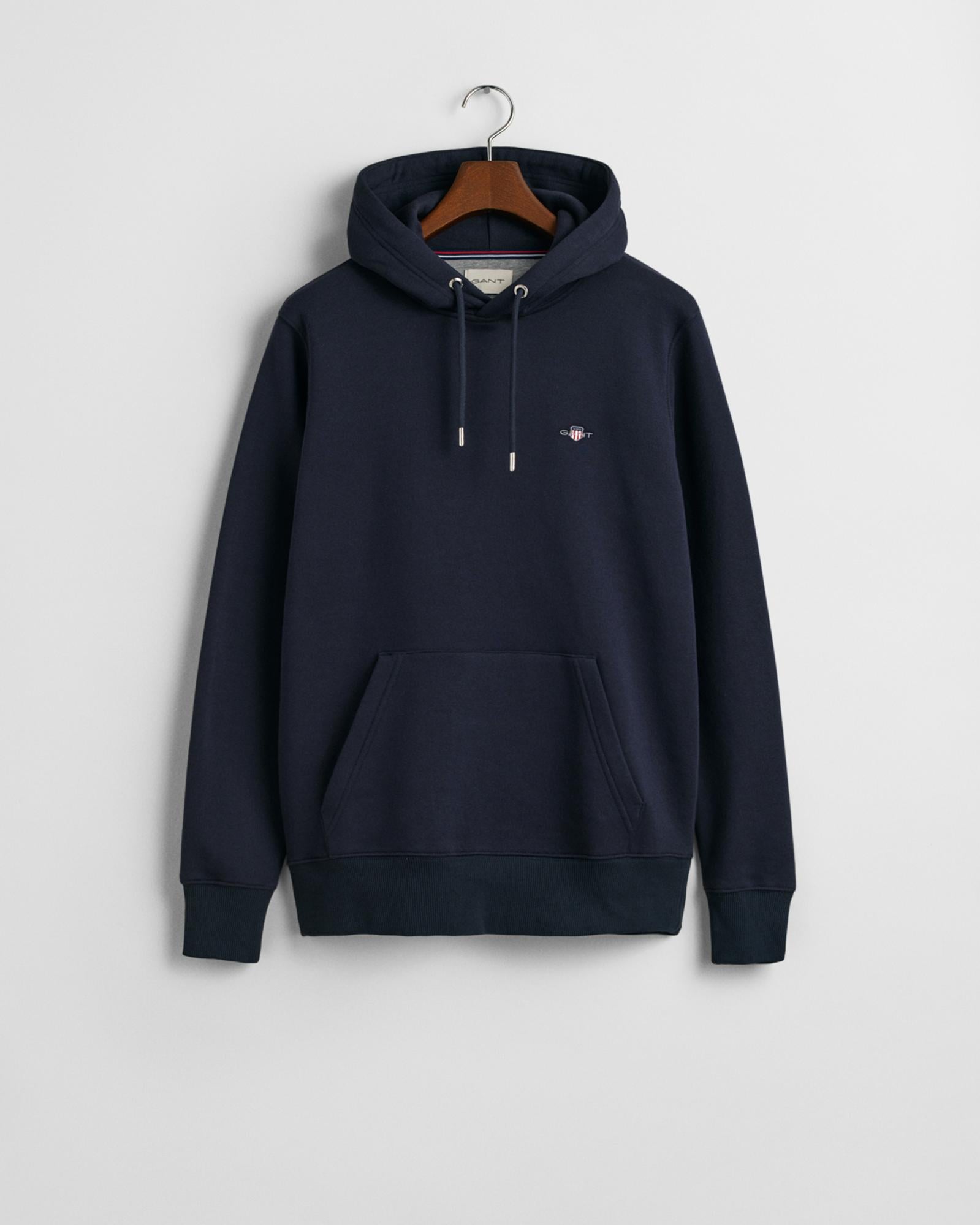 GANT Erkek Lacivert Regular Fit Kapüşonlu Sweatshirt